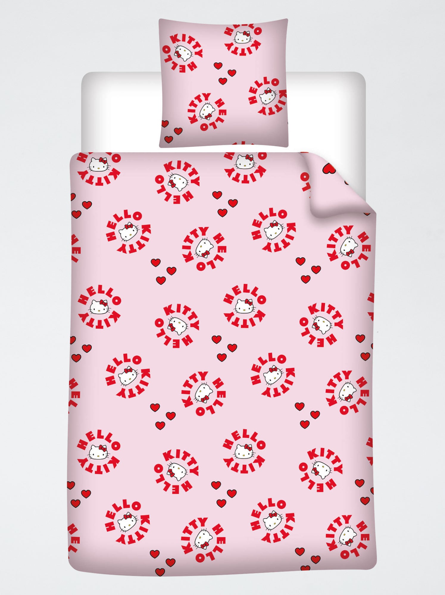 Parure de lit 'Hello Kitty' - 1 parure - Rouge