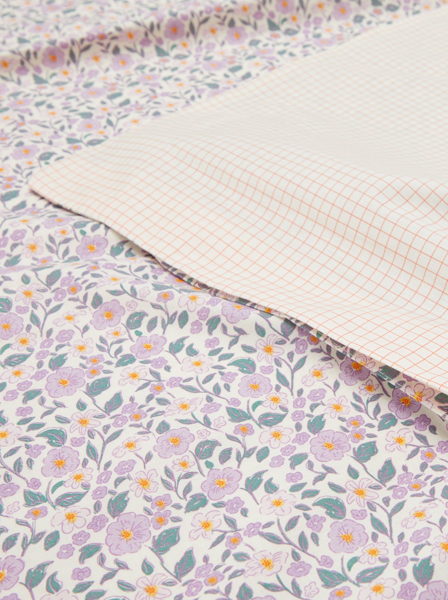 Parure de lit 1 personne 140x200 cm en coton - Violet