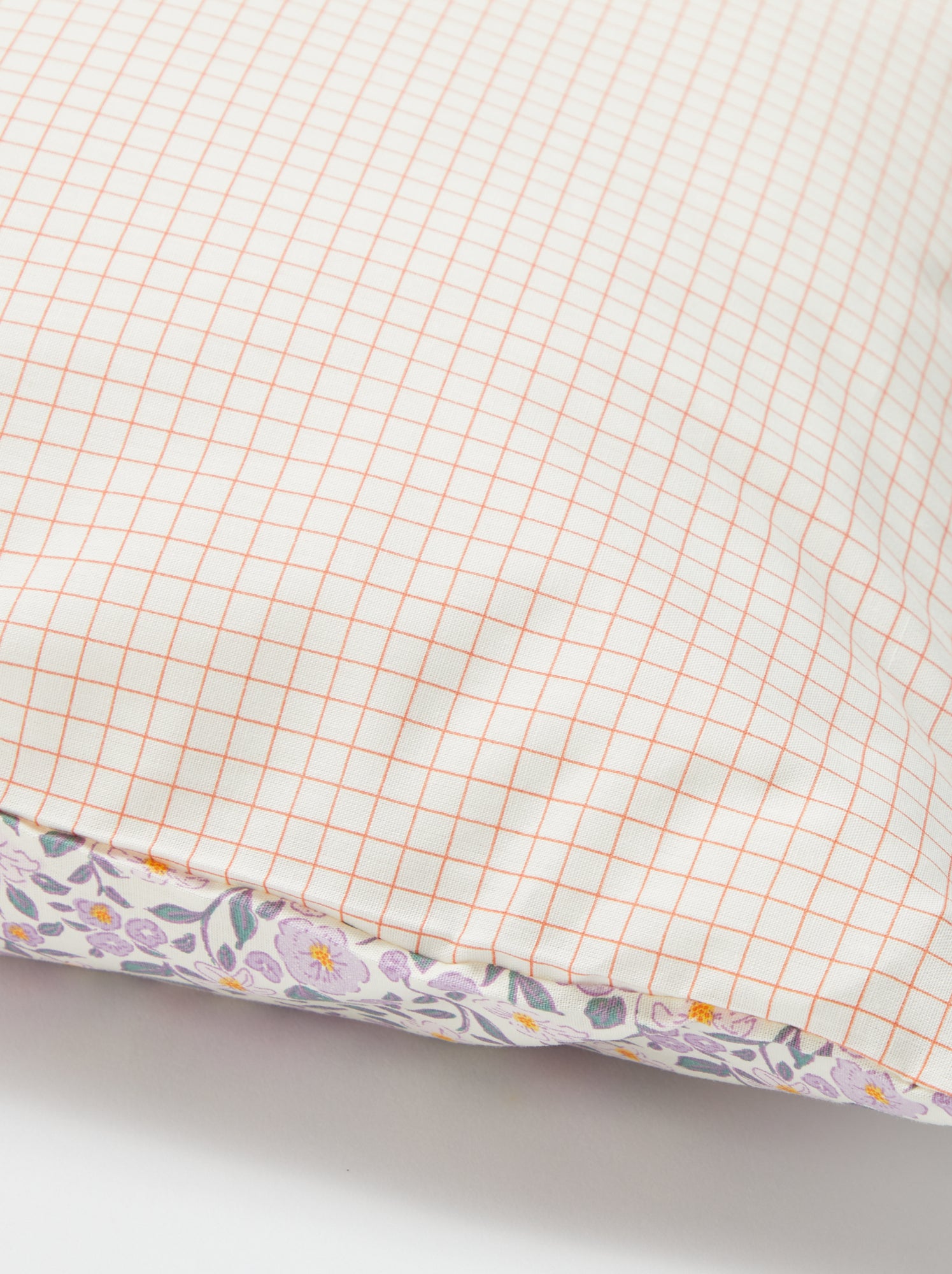 Parure de lit 1 personne 140x200 cm en coton - Violet