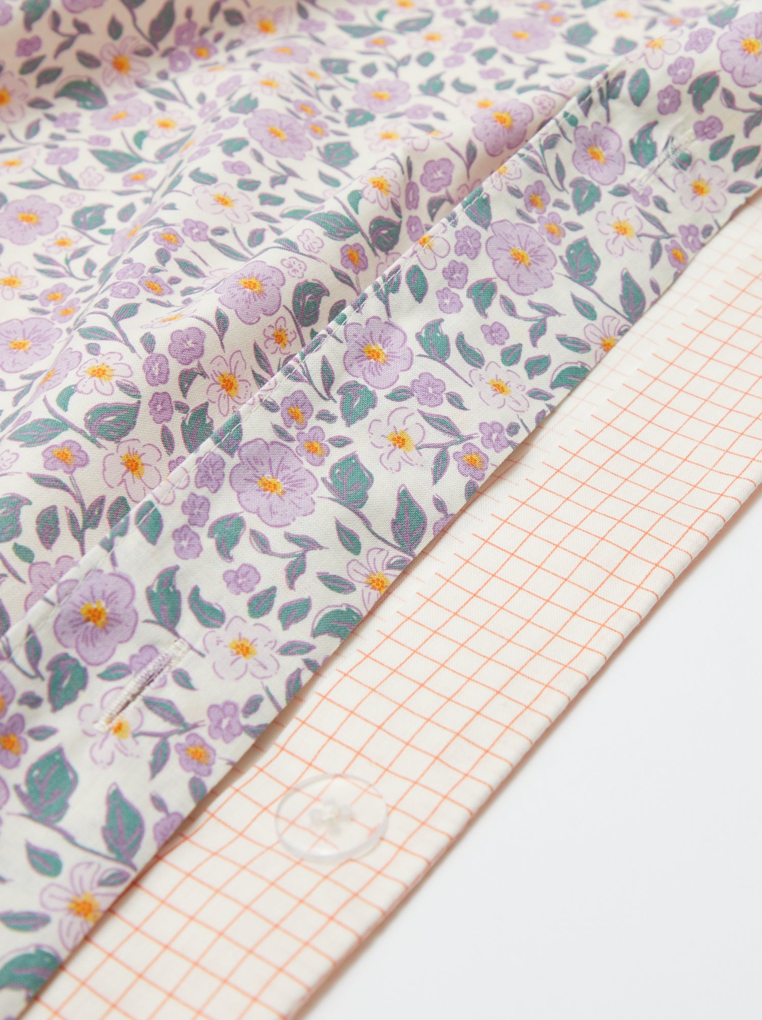 Parure de lit 1 personne 140x200 cm en coton - Violet