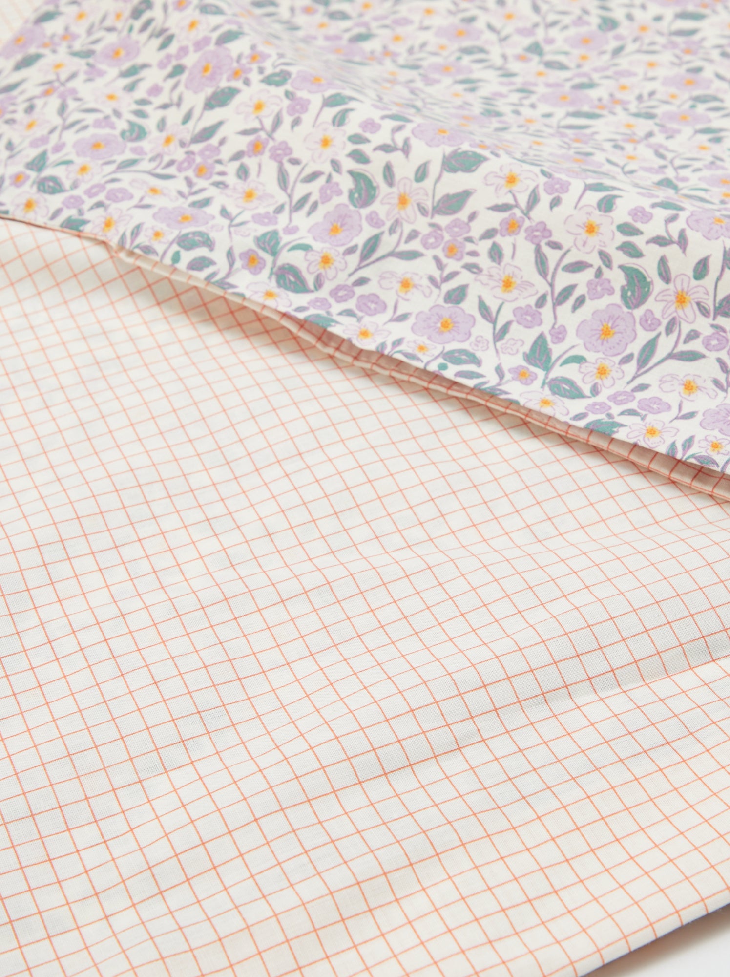 Parure de lit 1 personne 140x200 cm en coton - Violet
