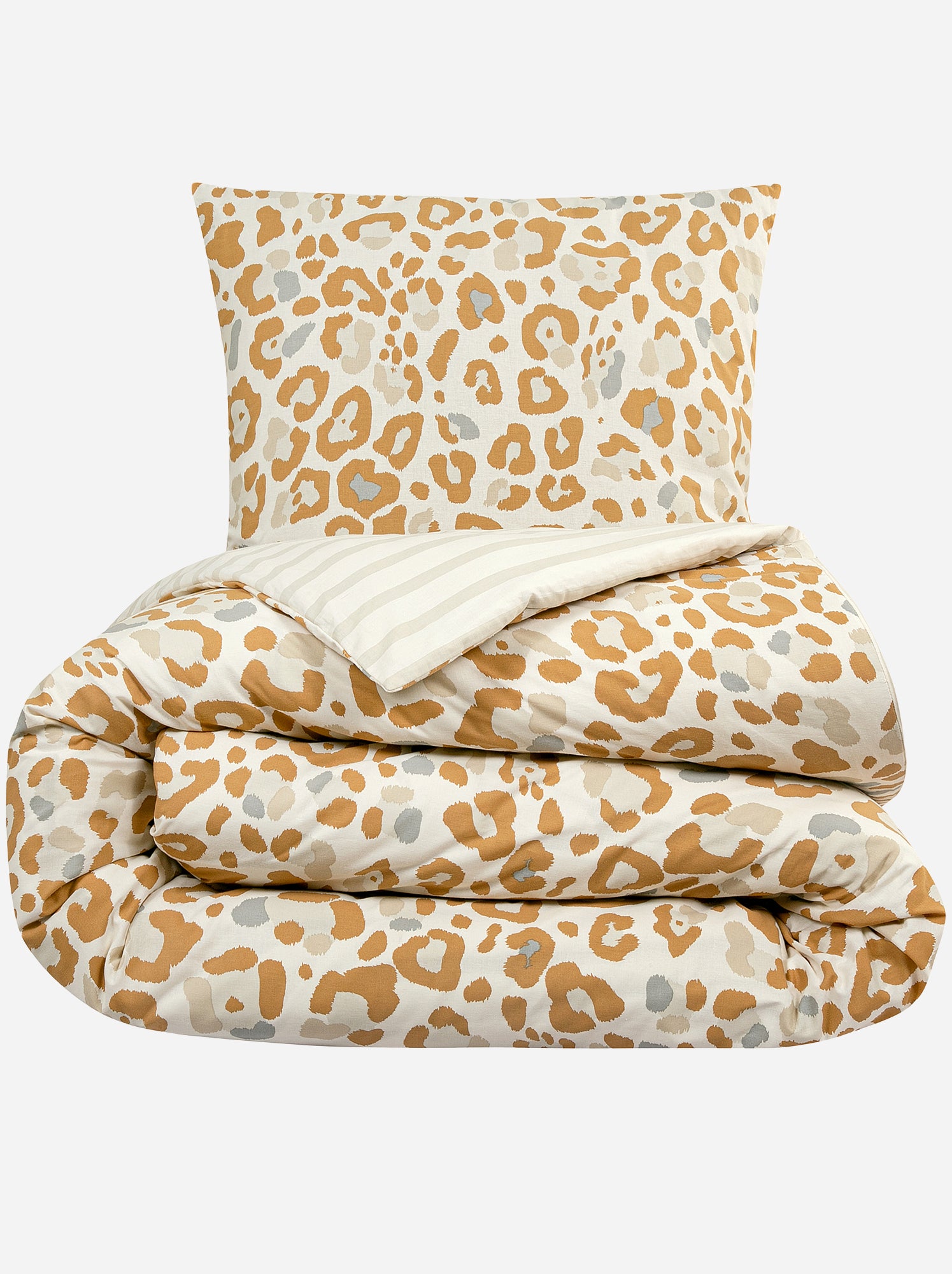 Parure de lit imprimé - 2 personnes - Beige