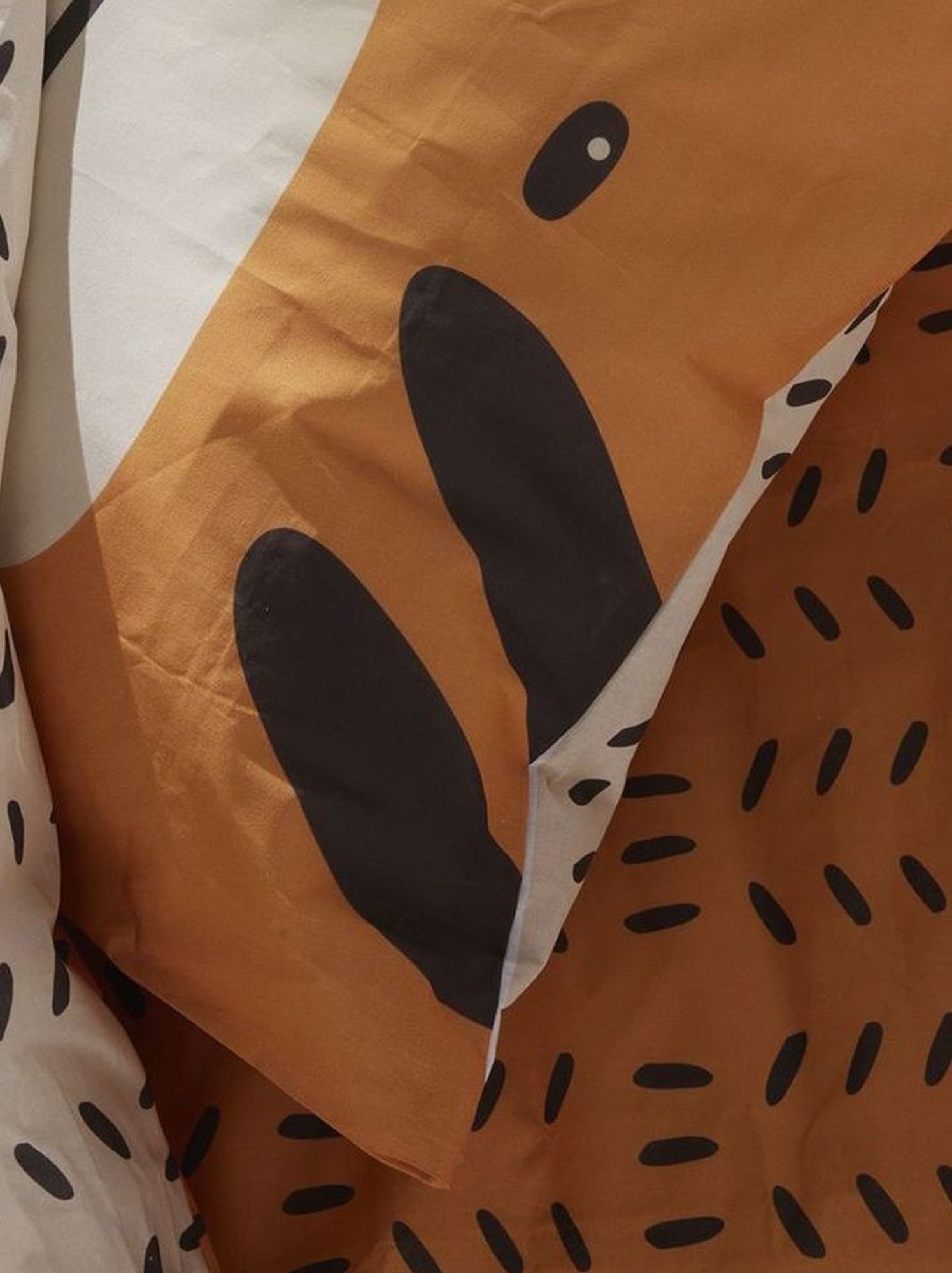 Parure de lit imprimé tigre - 1 personne - Jaune