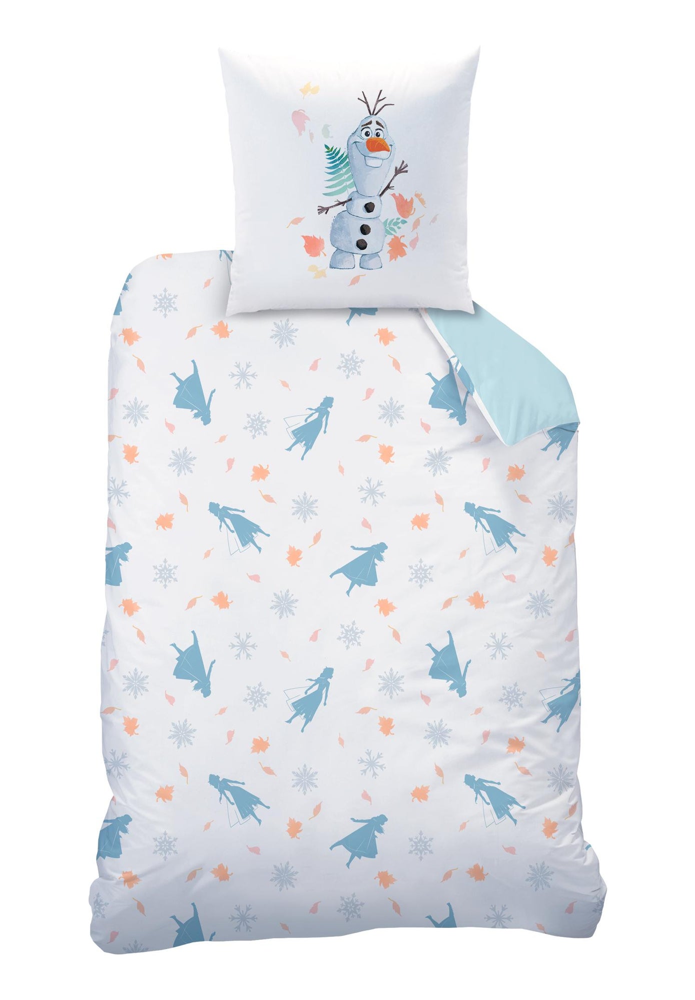 Parure de lit imprimée 100% coton, DISNEY HOME FROZEN SISTERS - Bleu