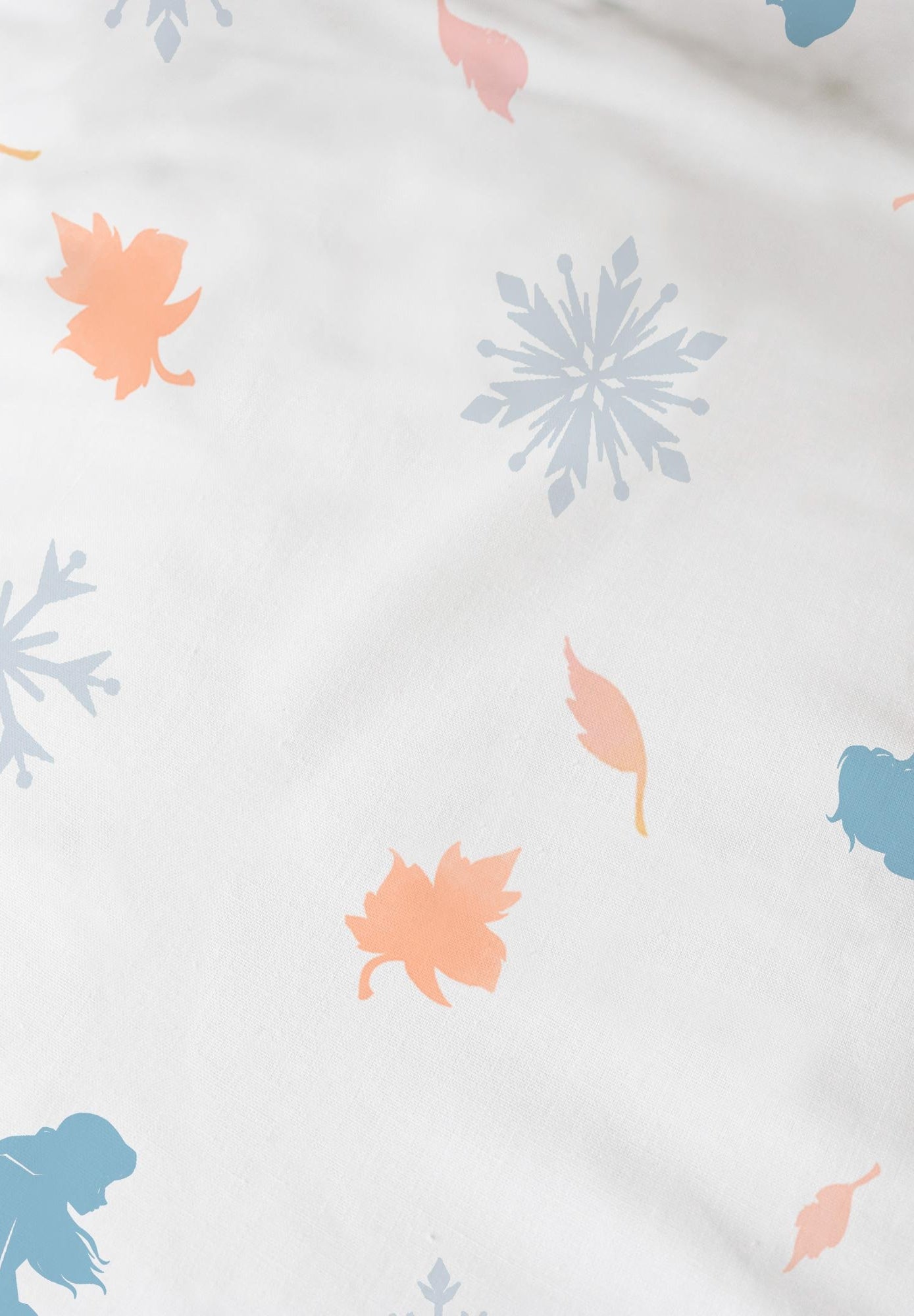 Parure de lit imprimée 100% coton, DISNEY HOME FROZEN SISTERS - Bleu