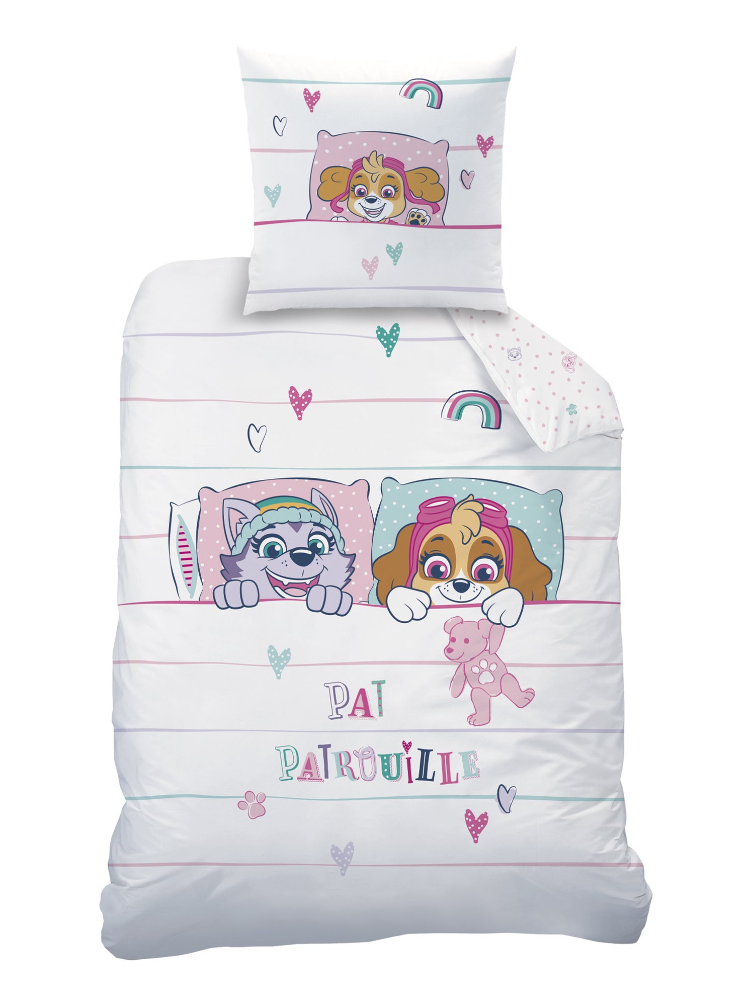 Parure de lit imprimée 100% coton, PAT PATROUILLE DOUCE NUIT - Multicolore