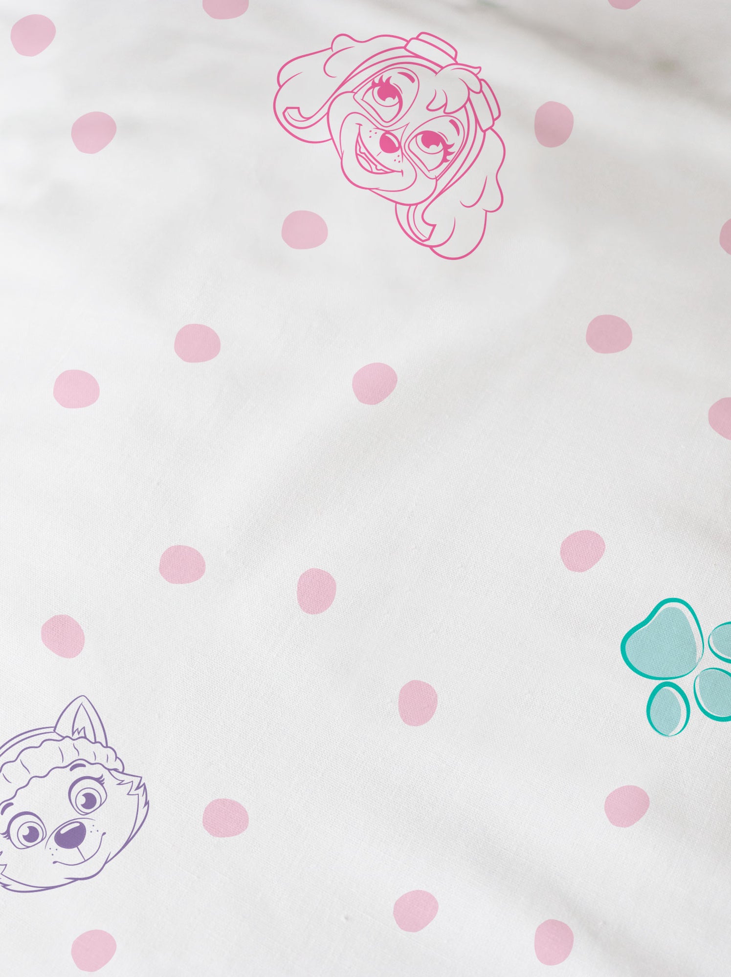 Parure de lit imprimée 100% coton, PAT PATROUILLE DOUCE NUIT - Multicolore