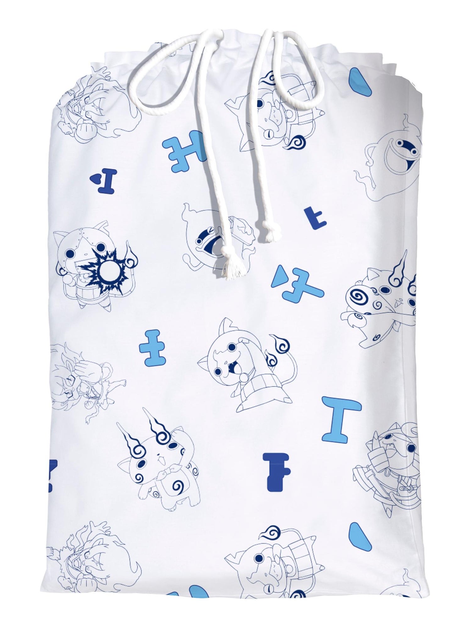 Parure de lit imprimée 100% coton, YO-KAI WATCH GANG - Bleu
