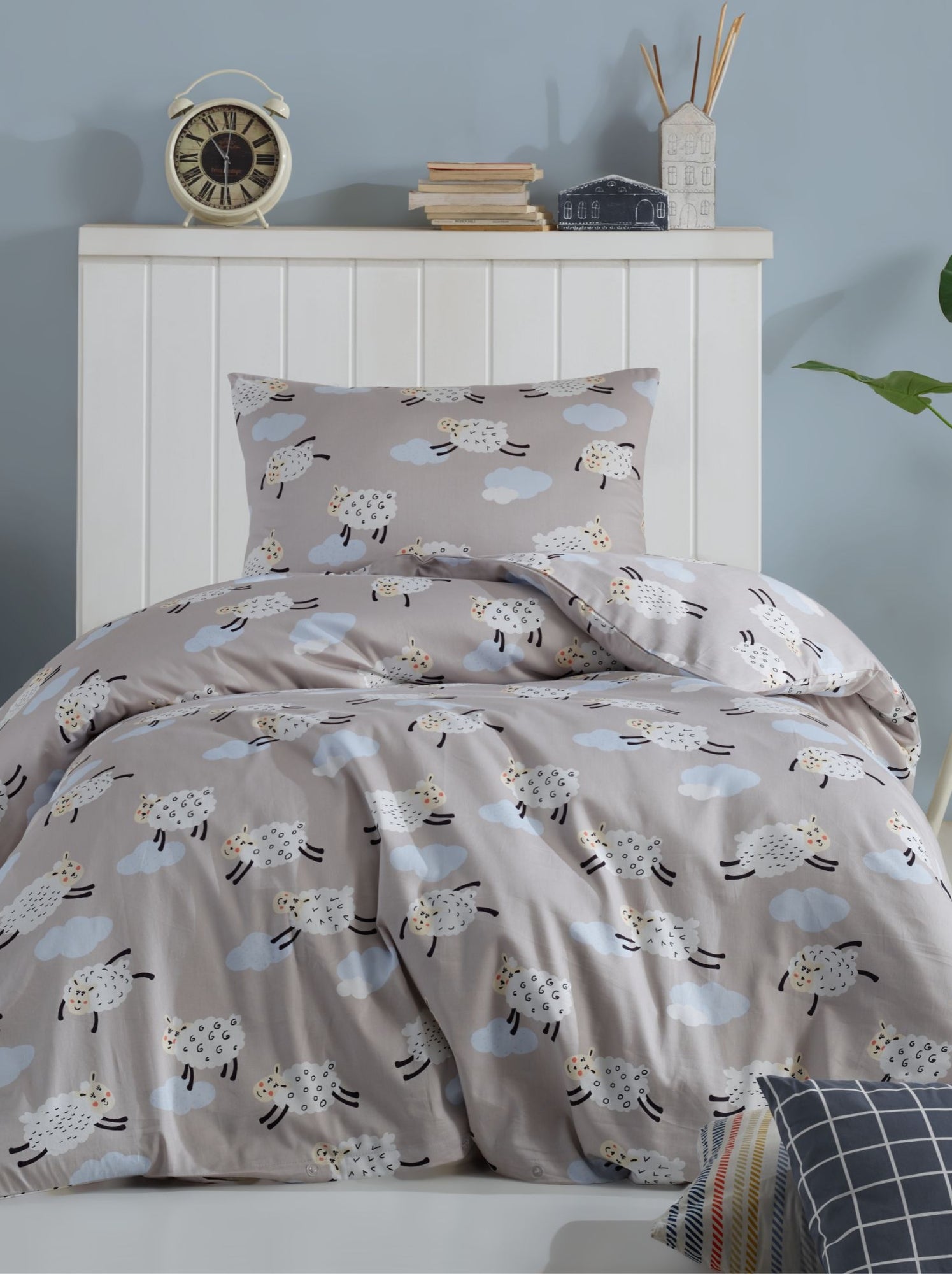 Parure de lit mouton - Gris