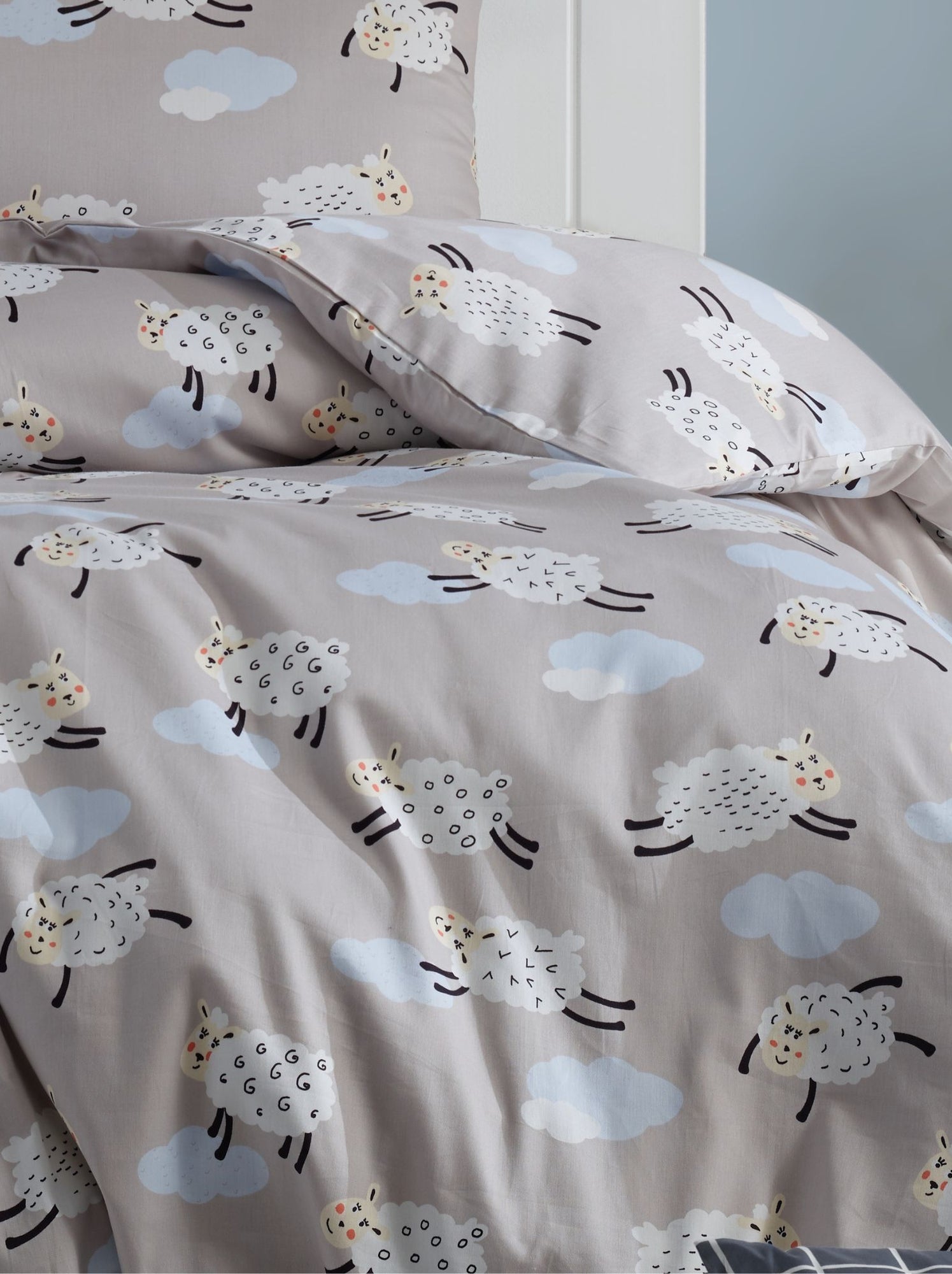 Parure de lit mouton - Gris