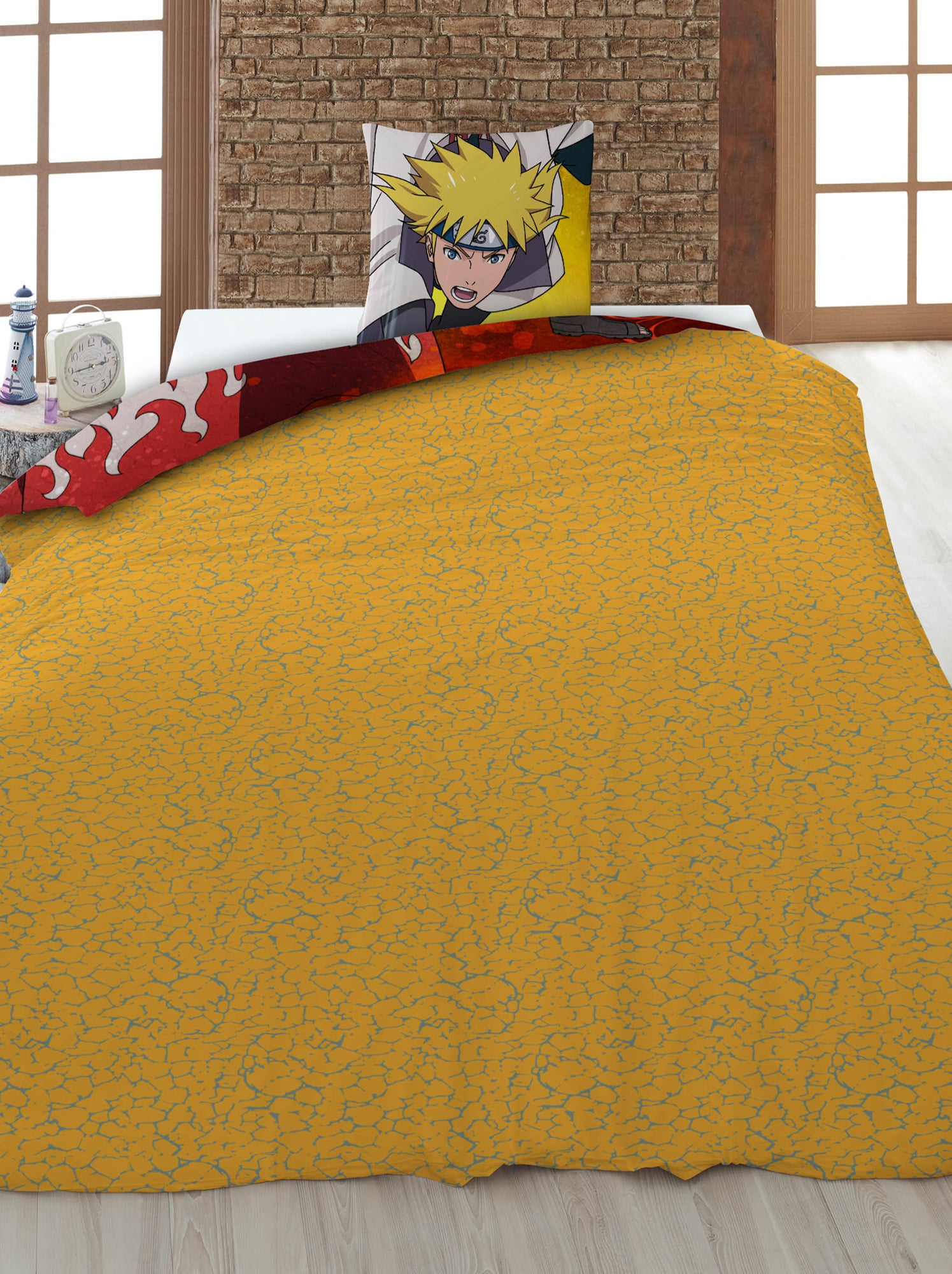 Parure de lit 'Naruto' - 1 personne - Orange