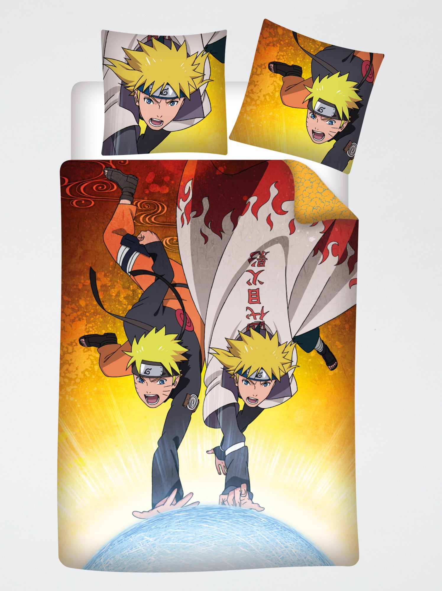 Parure de lit 'Naruto' - 1 personne - Orange