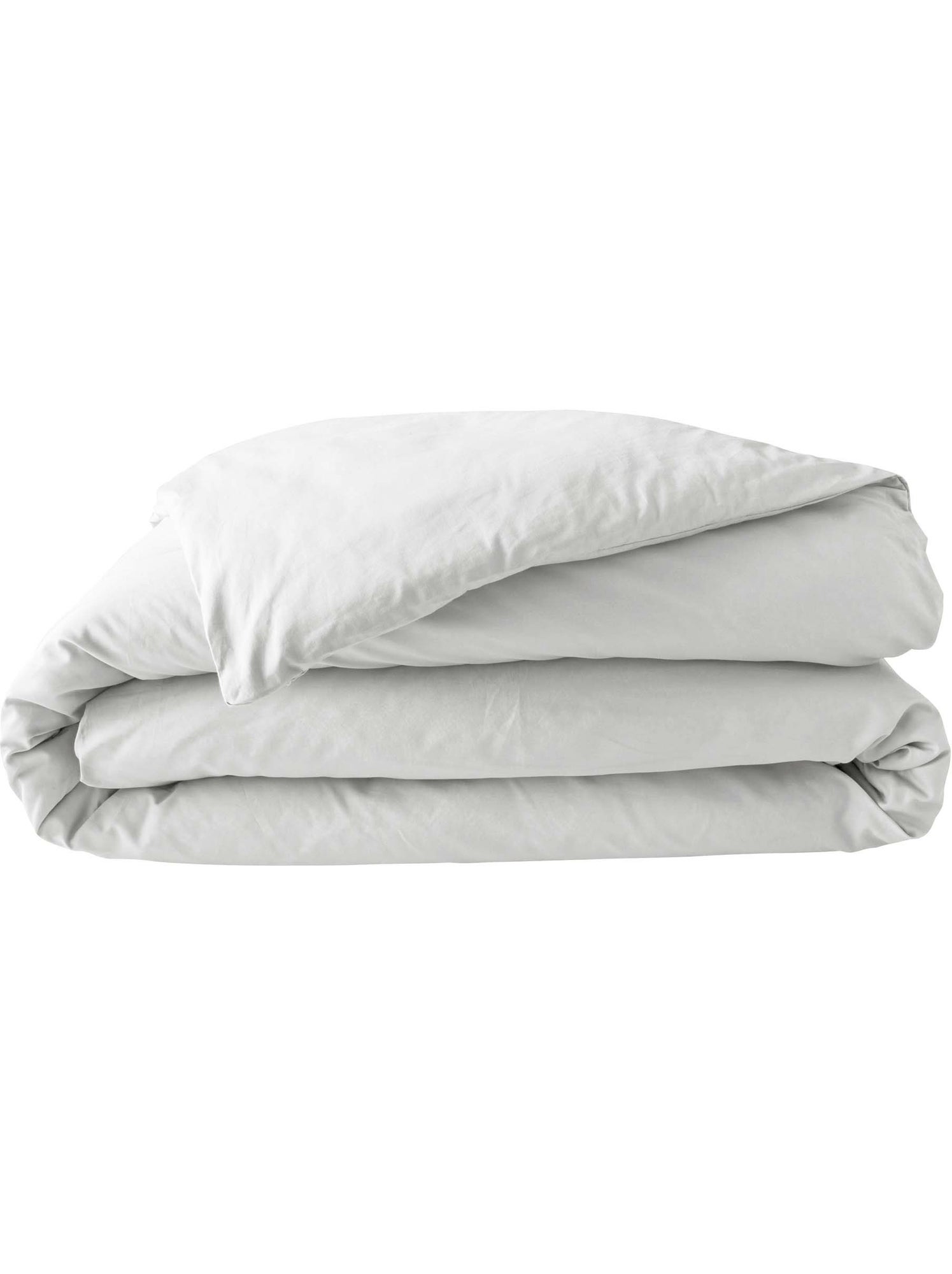 Parure de lit – percale de coton 78 fils – qualité hôtel – 2 taies 63x63 cm - Blanc
