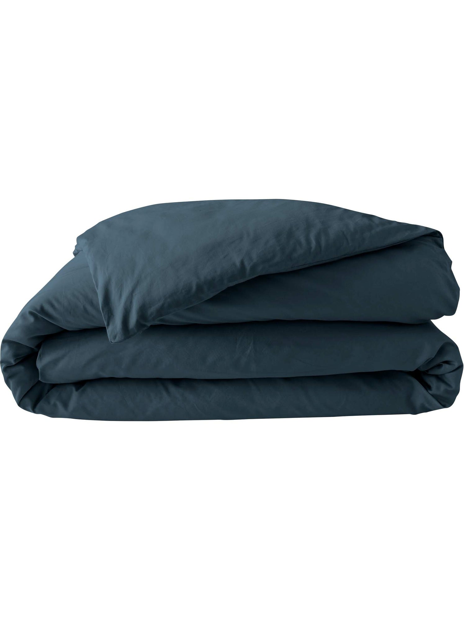 Parure de lit – percale de coton 78 fils – qualité hôtel – 2 taies 63x63 cm - Bleu