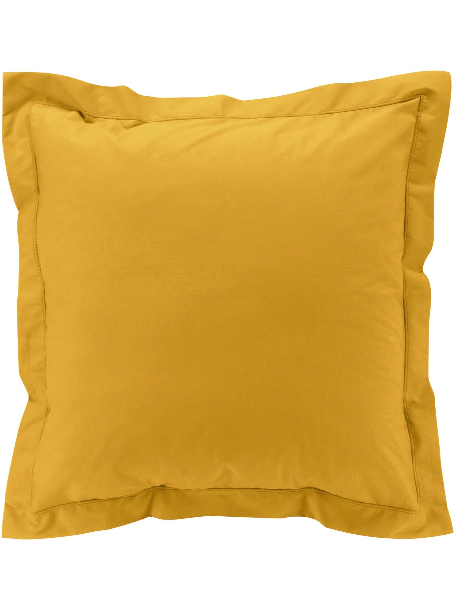 Parure de lit – percale de coton 78 fils – qualité hôtel – 2 taies 63x63 cm - Curry