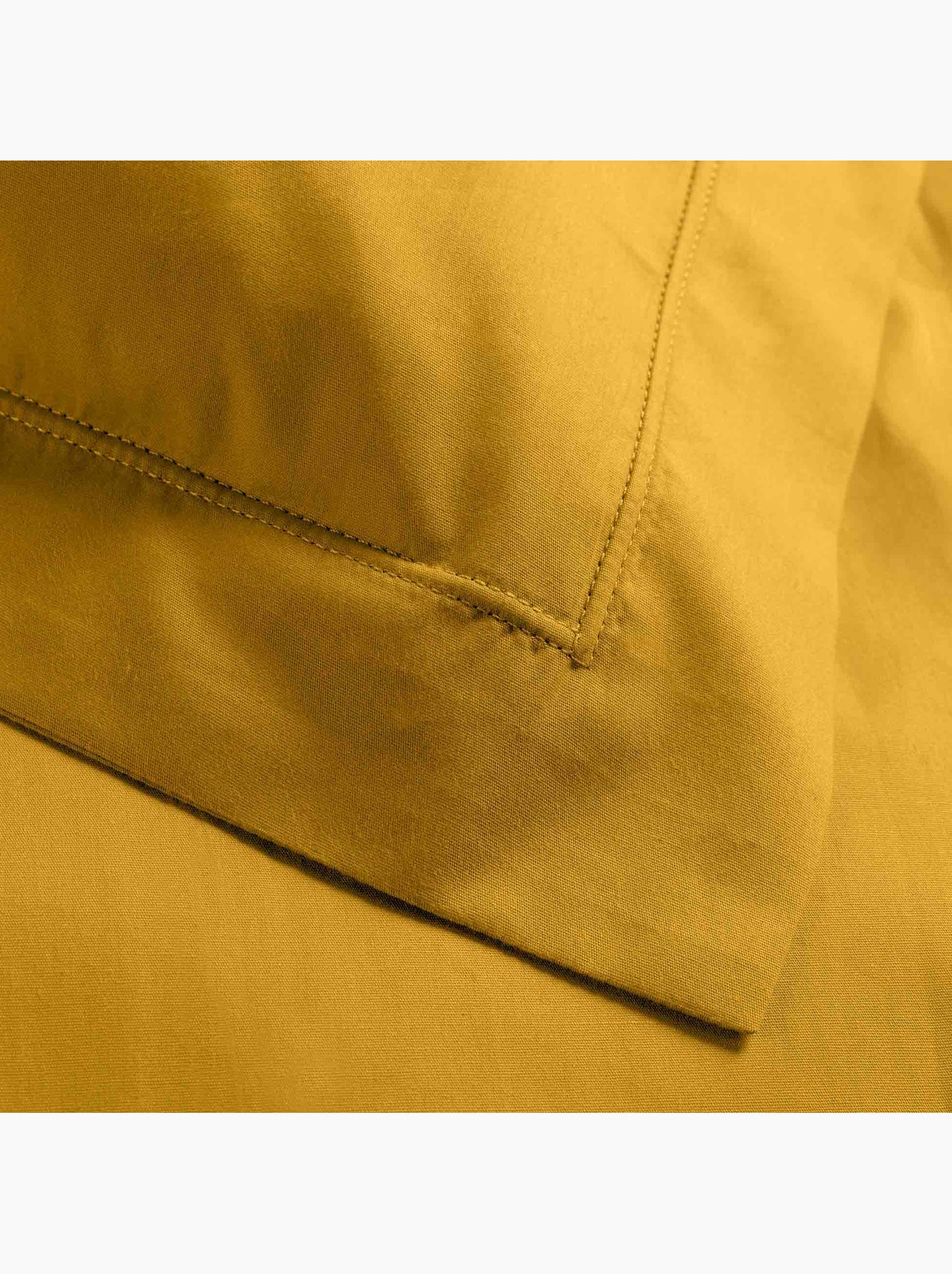 Parure de lit – percale de coton 78 fils – qualité hôtel – 2 taies 63x63 cm - Curry