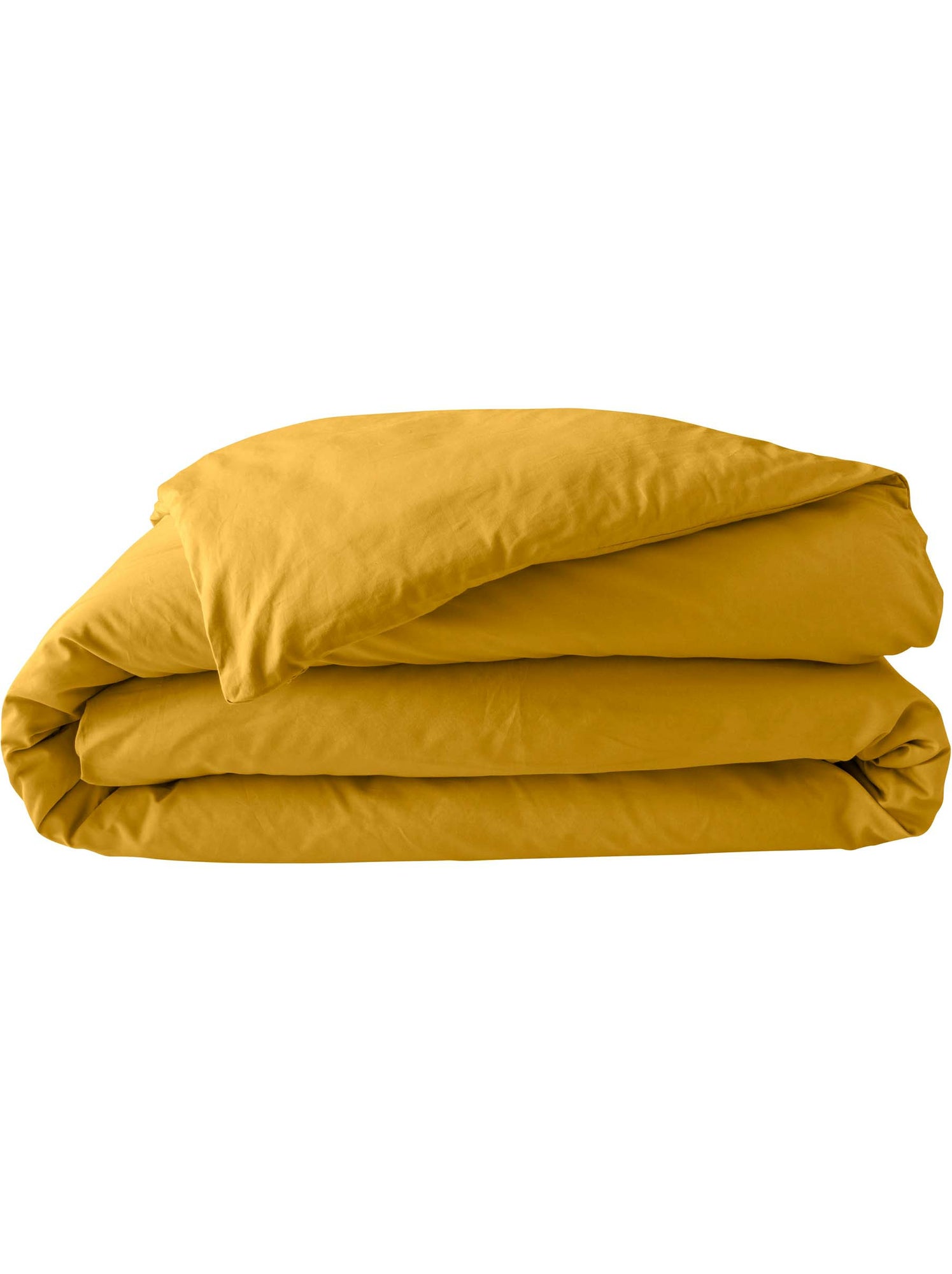 Parure de lit – percale de coton 78 fils – qualité hôtel – 2 taies 63x63 cm - Curry