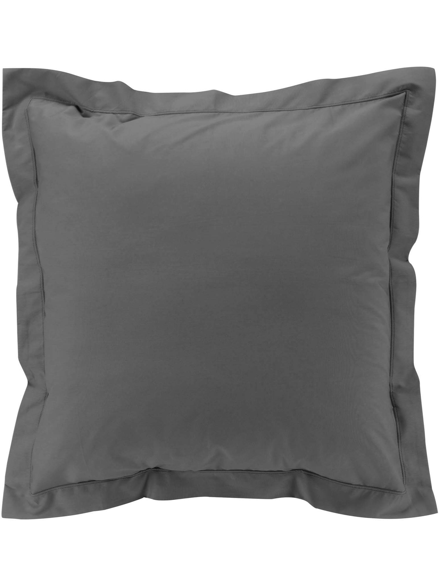 Parure de lit – percale de coton 78 fils – qualité hôtel – 2 taies 63x63 cm - Gris Acier