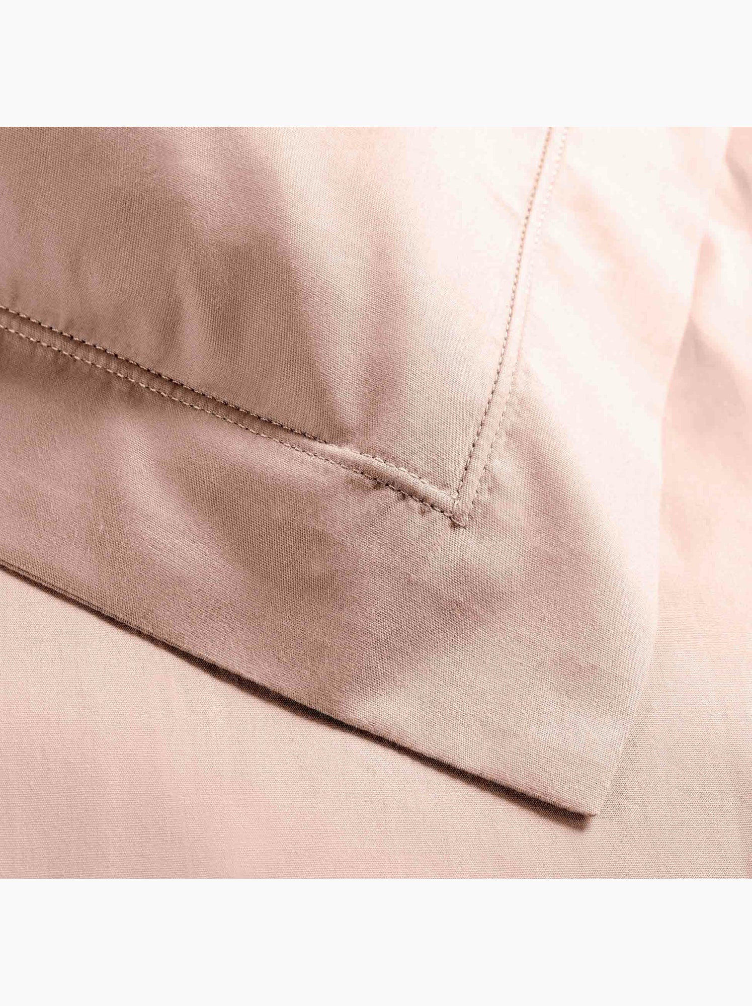 Parure de lit – percale de coton 78 fils – qualité hôtel – 2 taies 63x63 cm - Nude