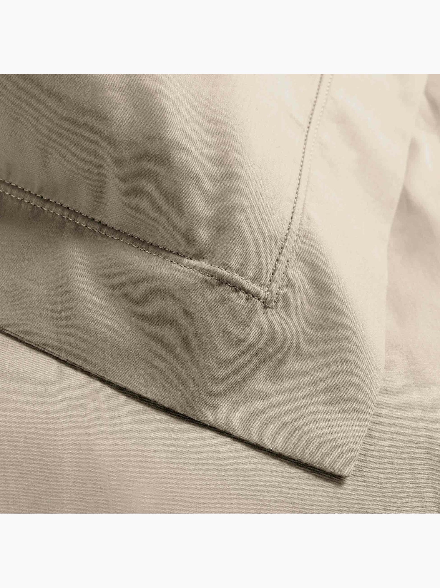 Parure de lit – percale de coton 78 fils – qualité hôtel – 2 taies 63x63 cm - Sable