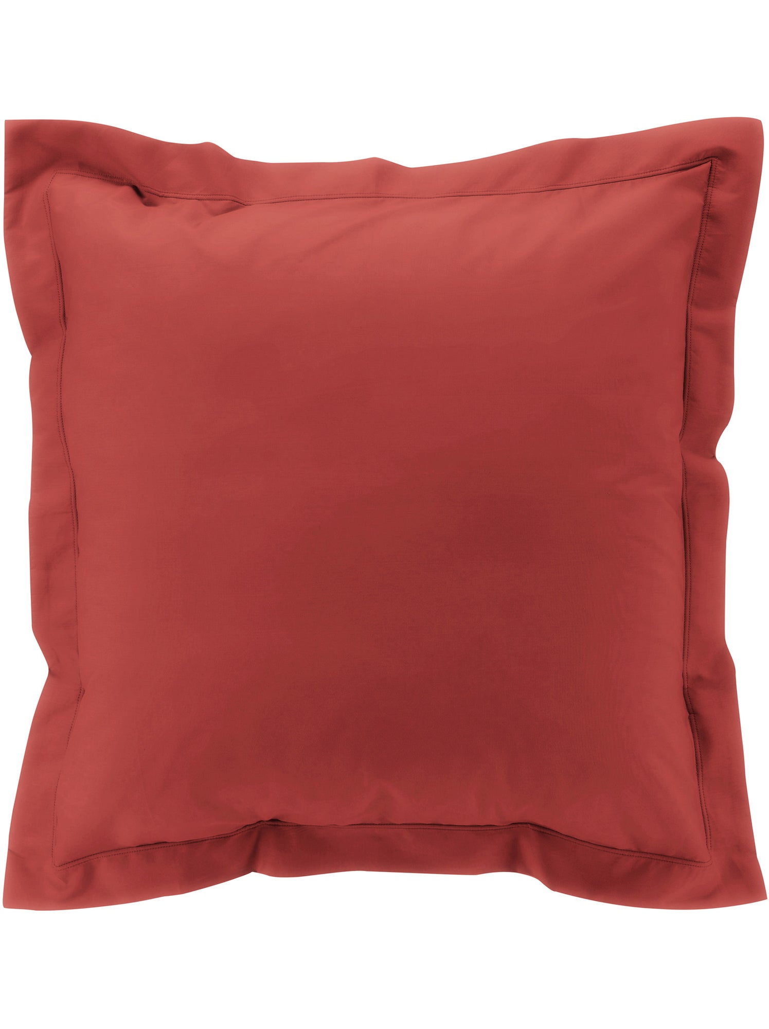 Parure de lit – percale de coton 78 fils – qualité hôtel – 2 taies 63x63 cm - Terracotta