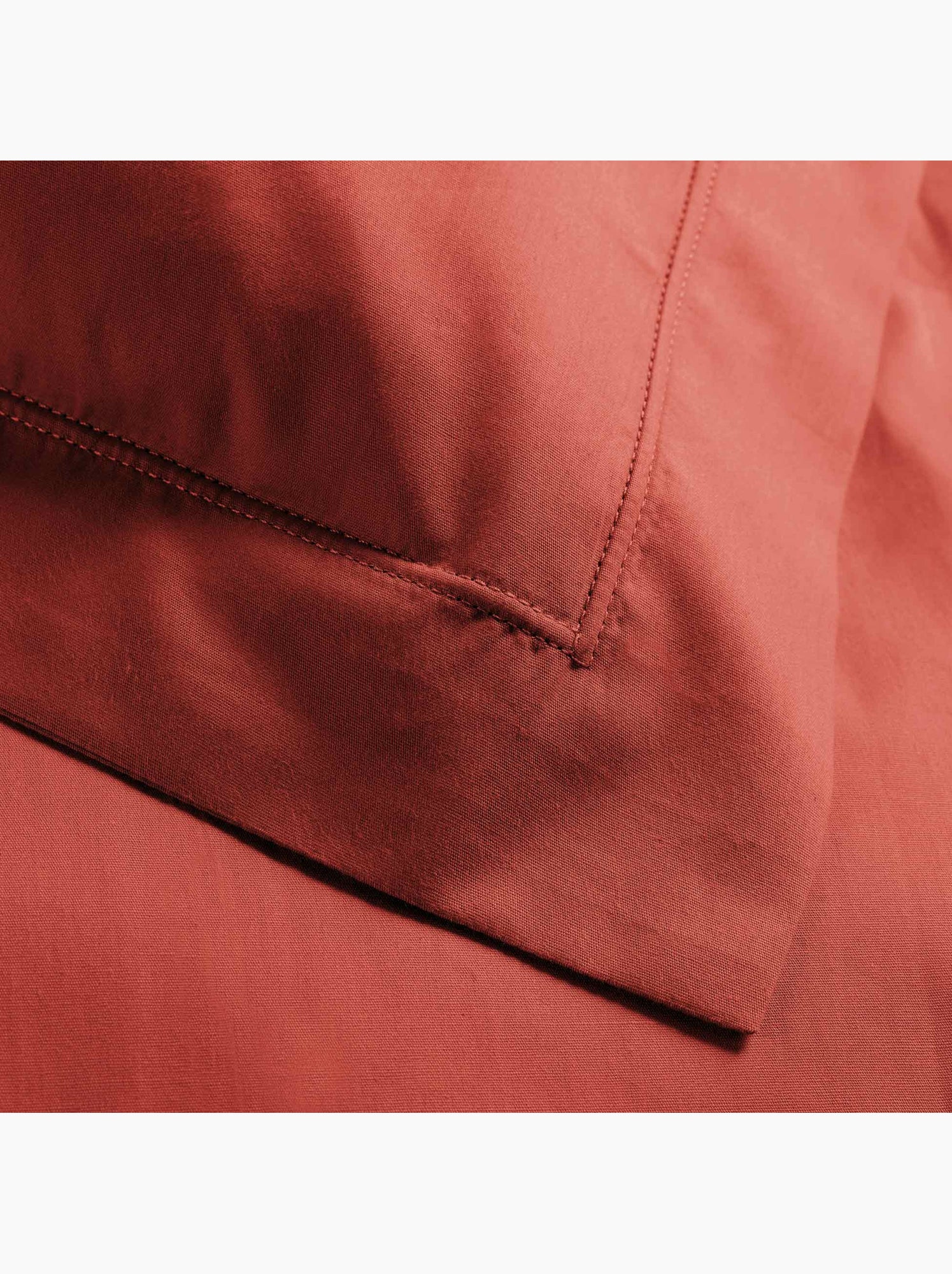 Parure de lit – percale de coton 78 fils – qualité hôtel – 2 taies 63x63 cm - Terracotta