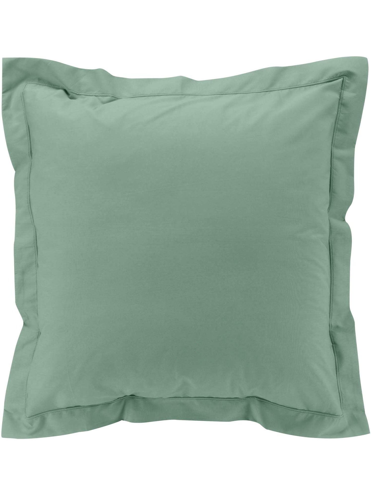 Parure de lit – percale de coton 78 fils – qualité hôtel – 2 taies 63x63 cm - Vert tilleul