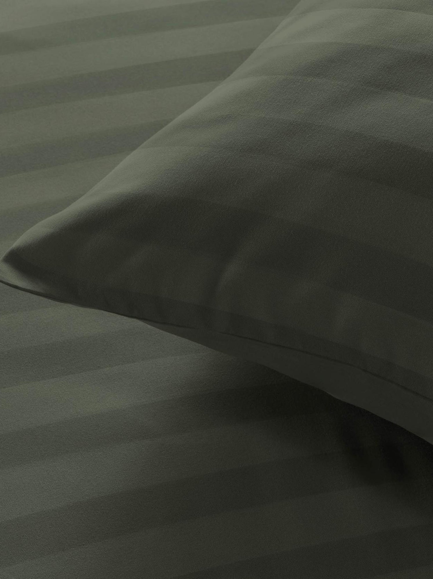 Parure de lit rayures dans le tissage - Vert