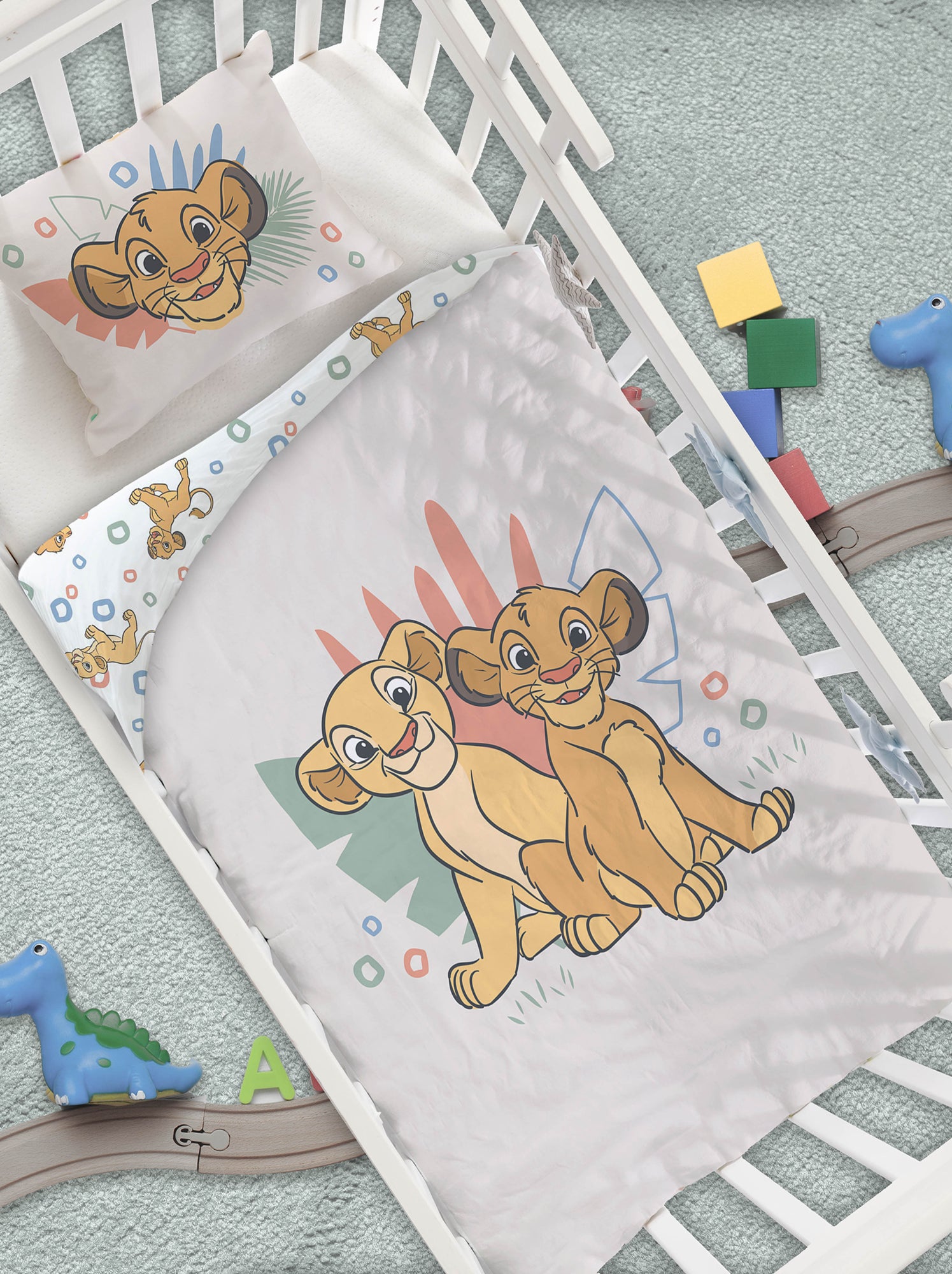 Parure de lit 'Roi Lion' - 1 personne - Blanc