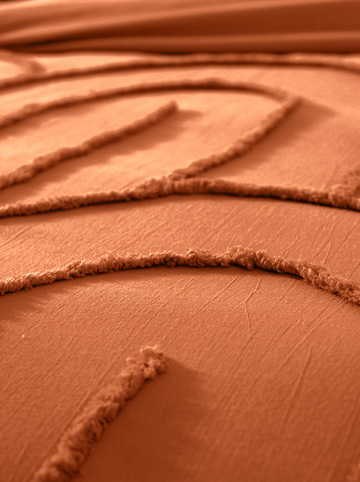 Parure de lit unie - 2 personnes - Terracotta