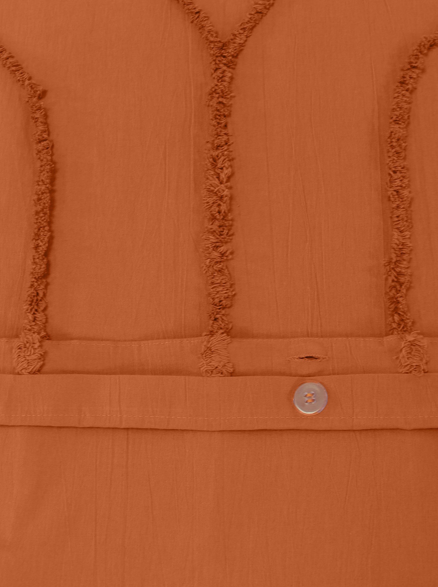 Parure de lit unie - 2 personnes - Terracotta