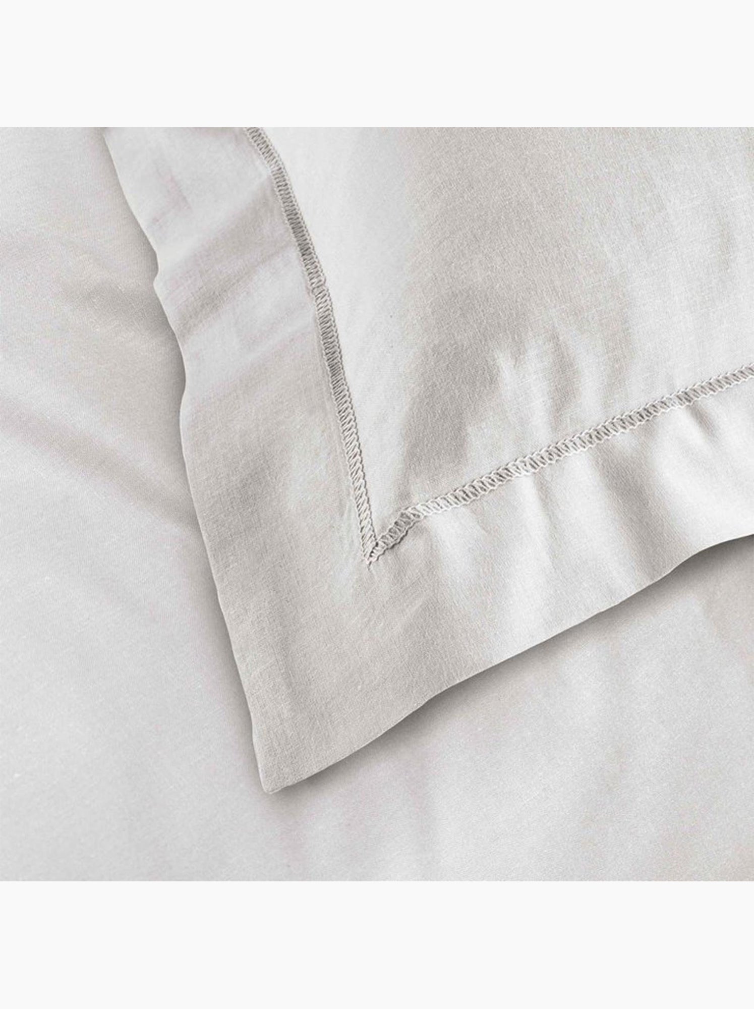 Parure de lit unie 57 fils – linaé + 1 taie - Blanc