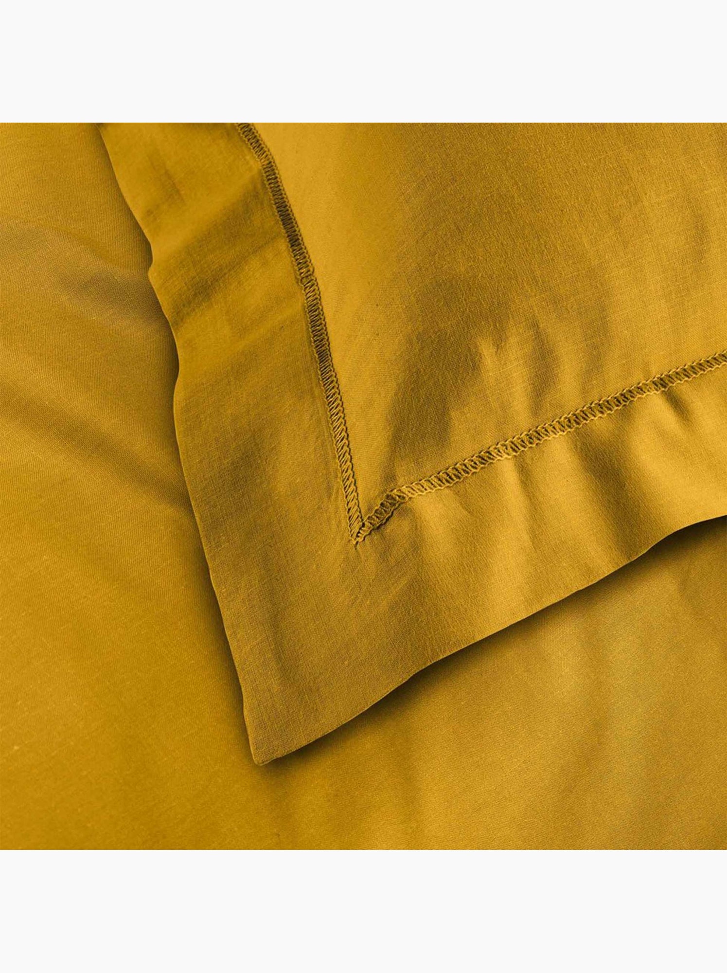Parure de lit unie 57 fils – linaé + 1 taie - Curry