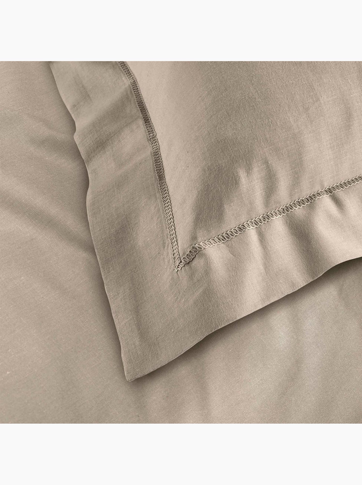 Parure de lit unie 57 fils – linaé + 1 taie - Sable