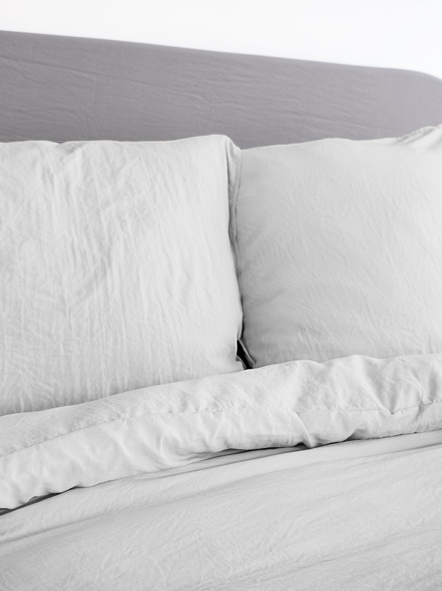 Parure de lit unie ultra douce - 1 ou 2 personnes - GRIS