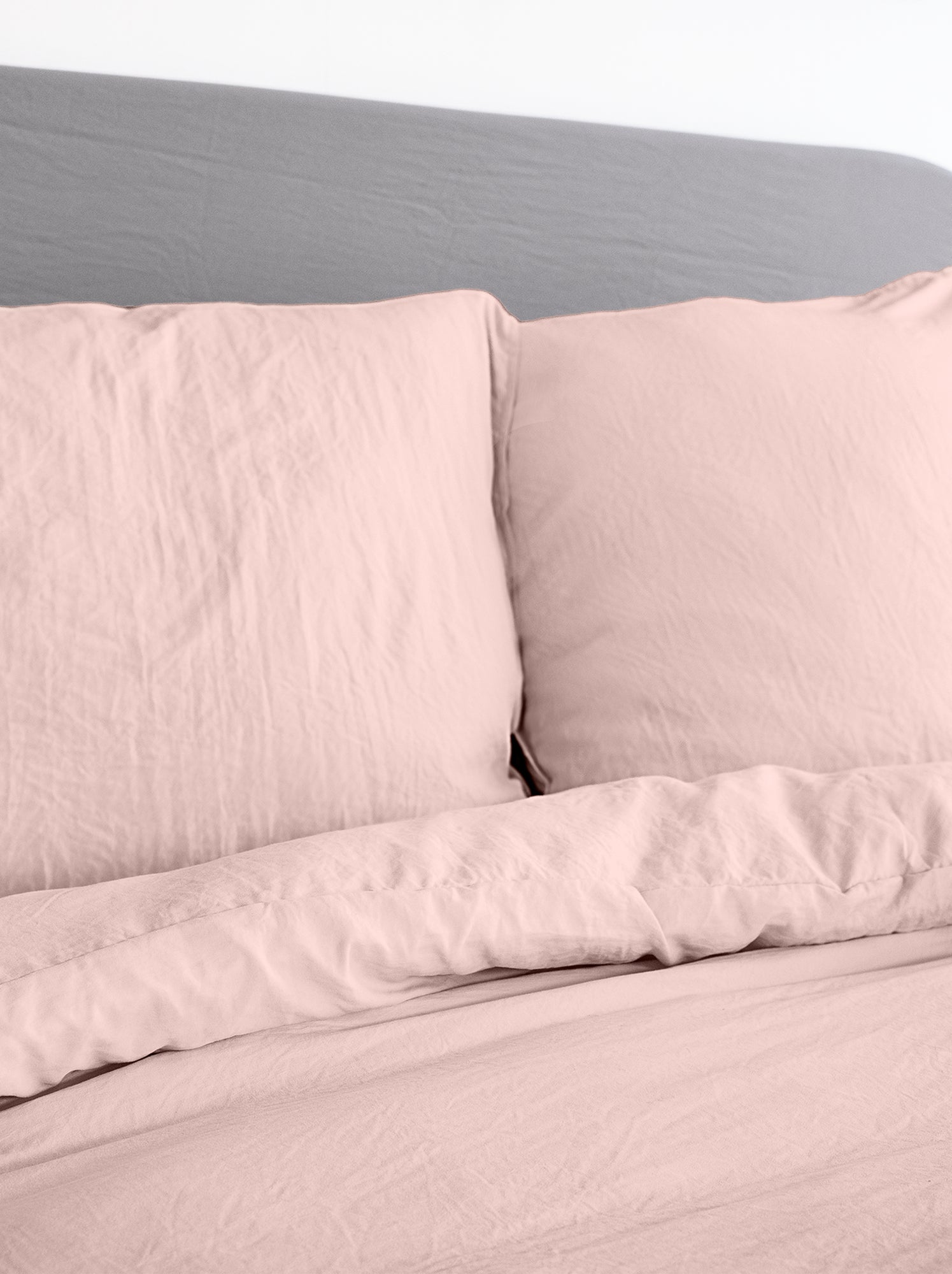 Parure de lit unie ultra douce - 1 ou 2 personnes - Rose