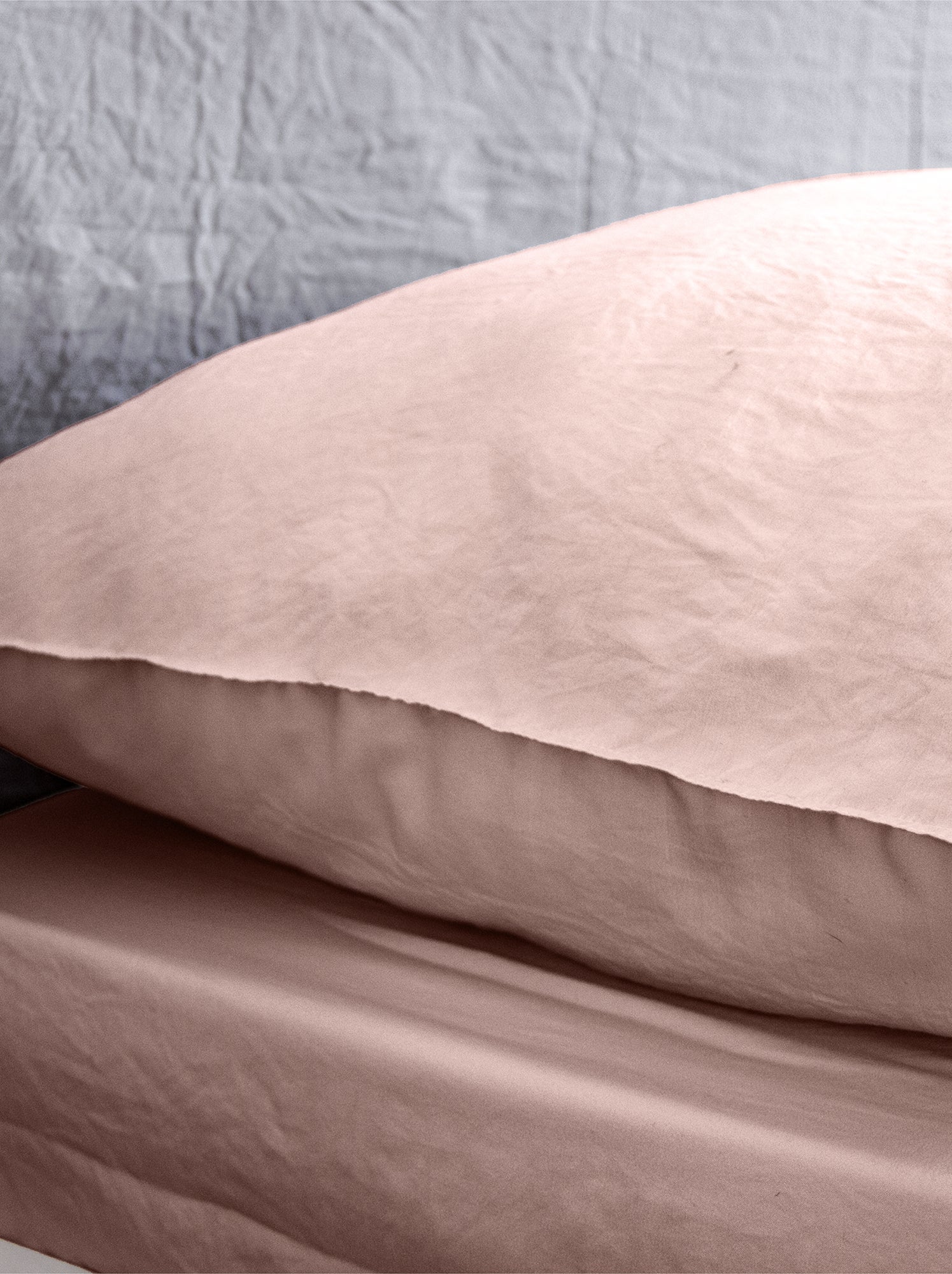 Parure de lit unie ultra douce - 1 ou 2 personnes - Rose