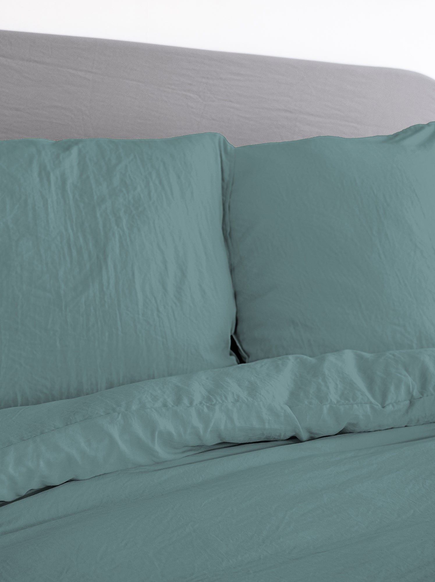 Parure de lit unie ultra douce - 1 ou 2 personnes - Vert (BGQ88_12)