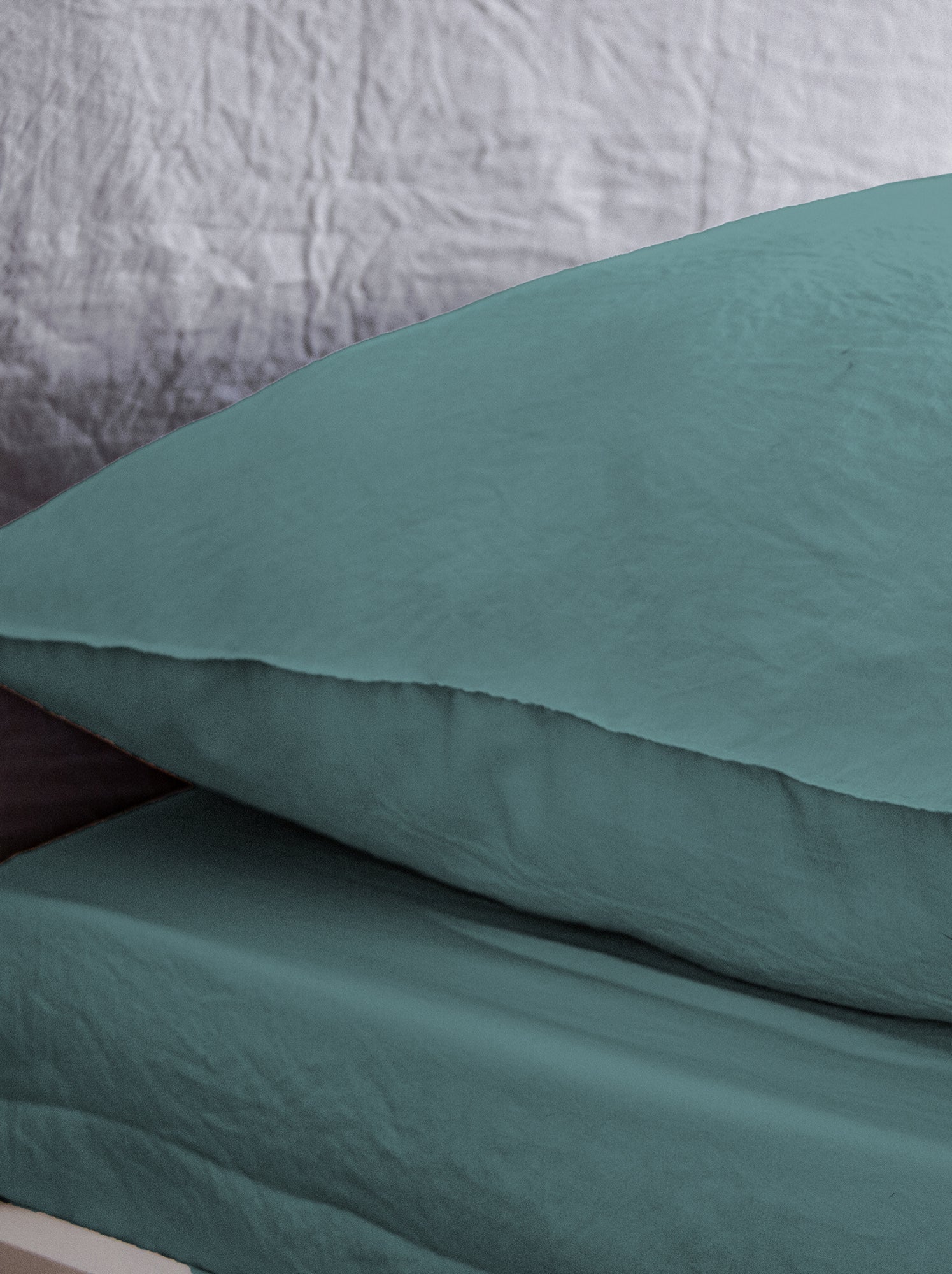 Parure de lit unie ultra douce - 1 ou 2 personnes - Vert (BGQ88_12)