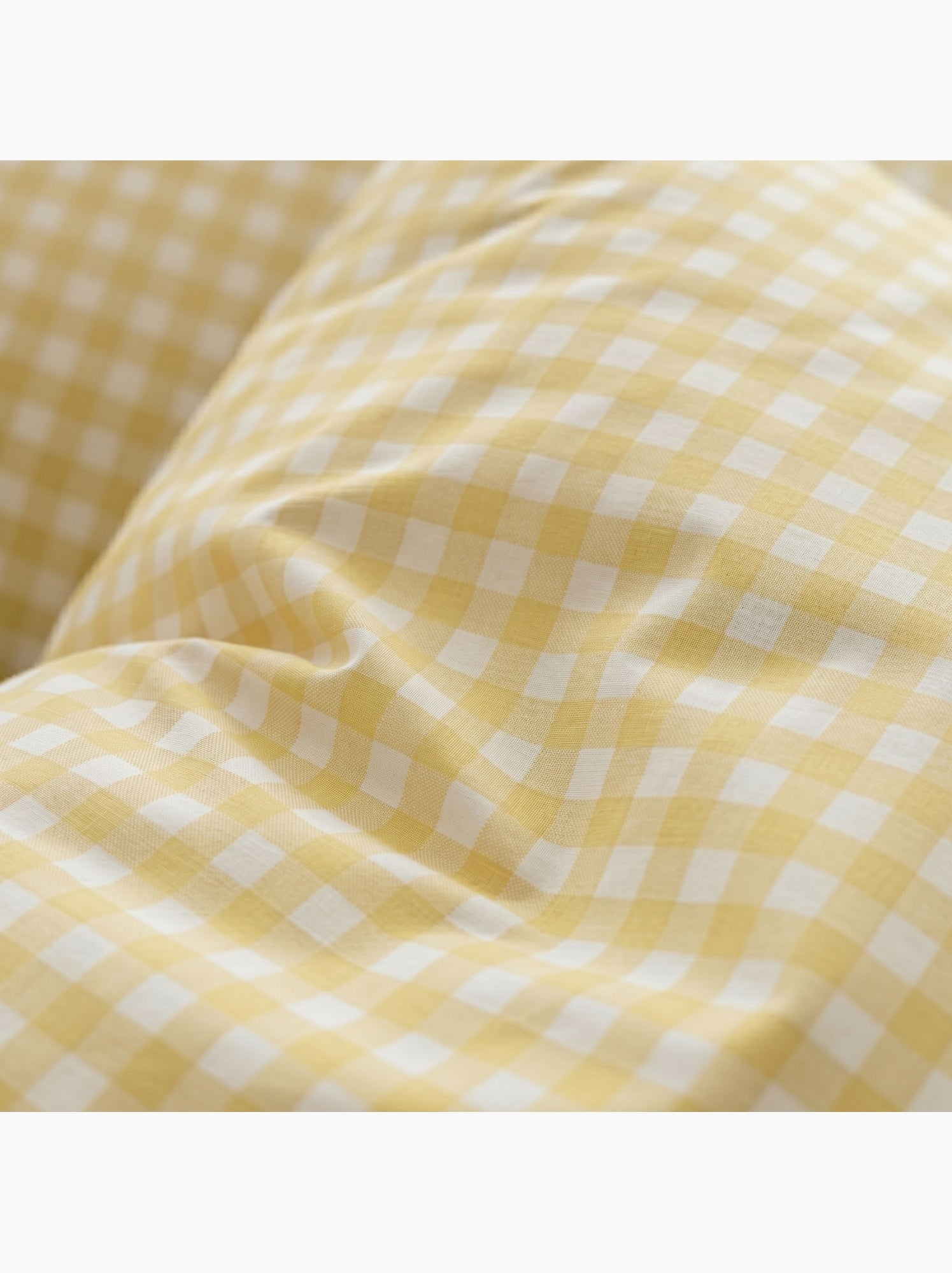 Parure de lit vichy - Jaune