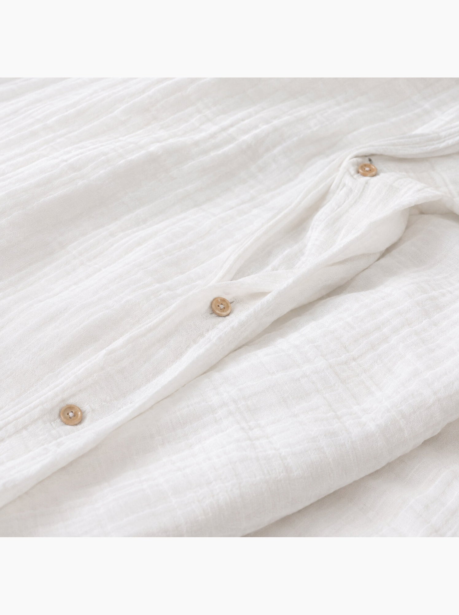 Parure housse de couette 100 % gaze de coton ava - Blanc
