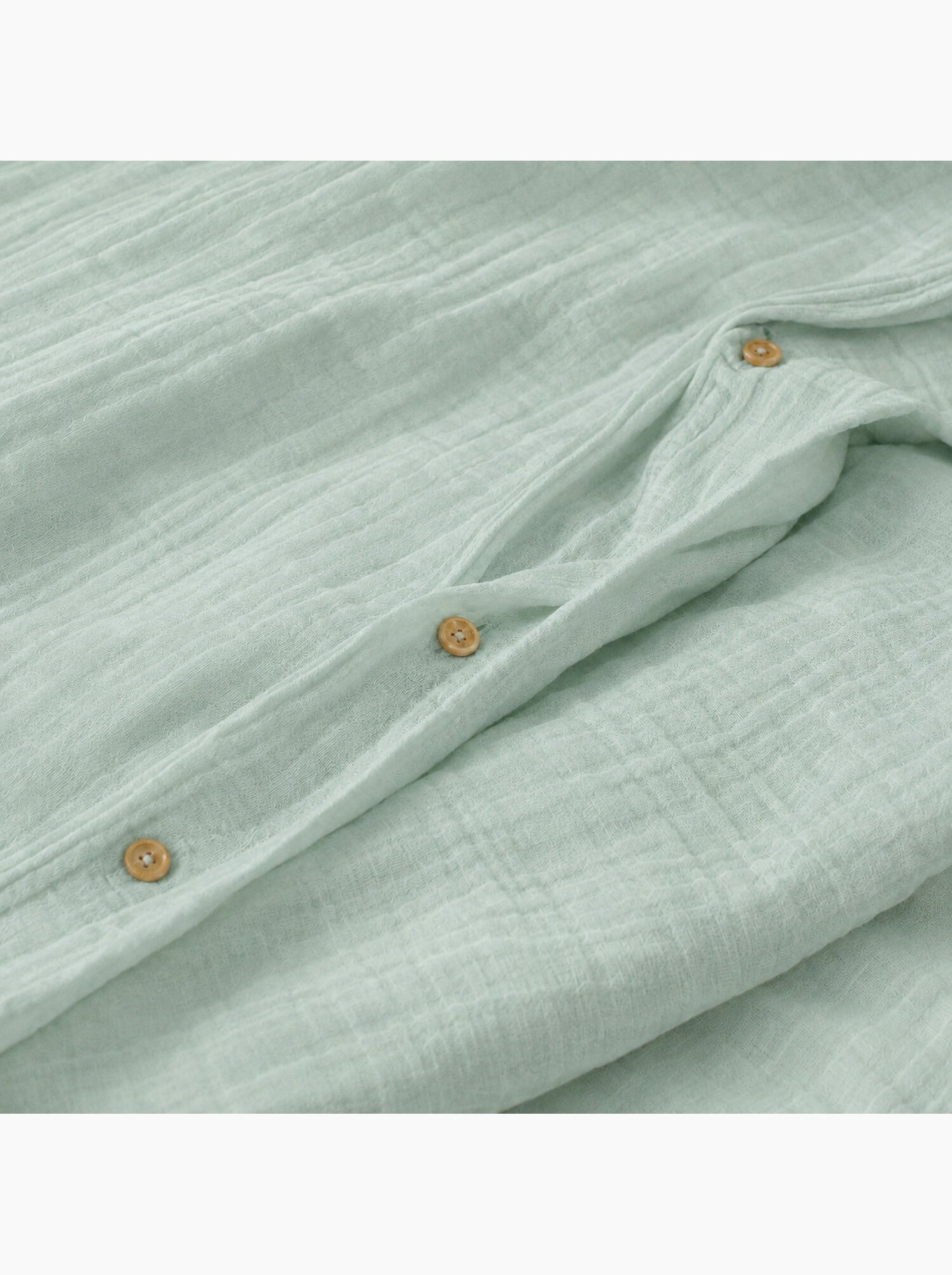 Parure housse de couette 100 % gaze de coton ava - Vert d'eau
