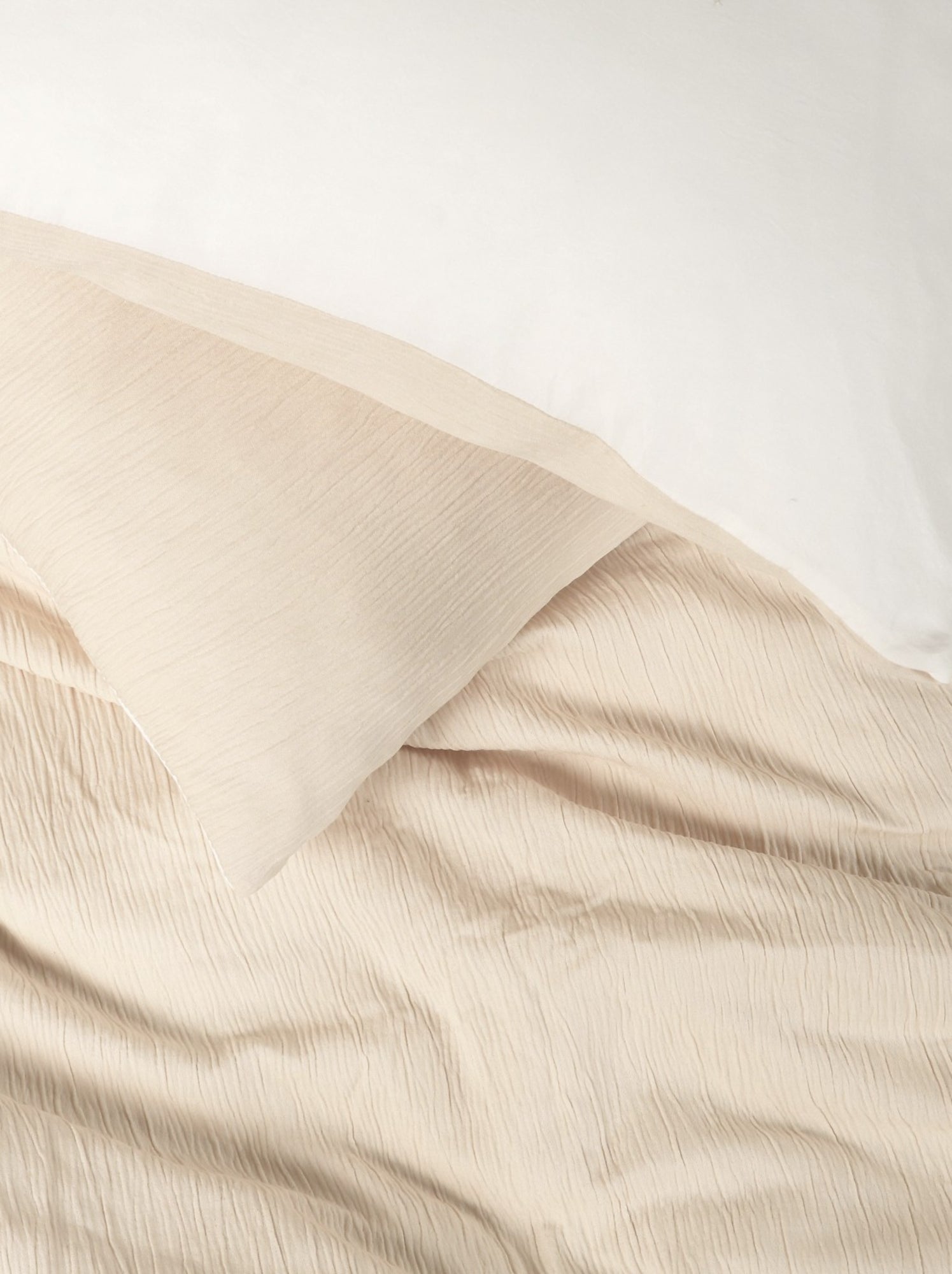 Parure housse de couette 100 % polyester maya - Blanc Ecru