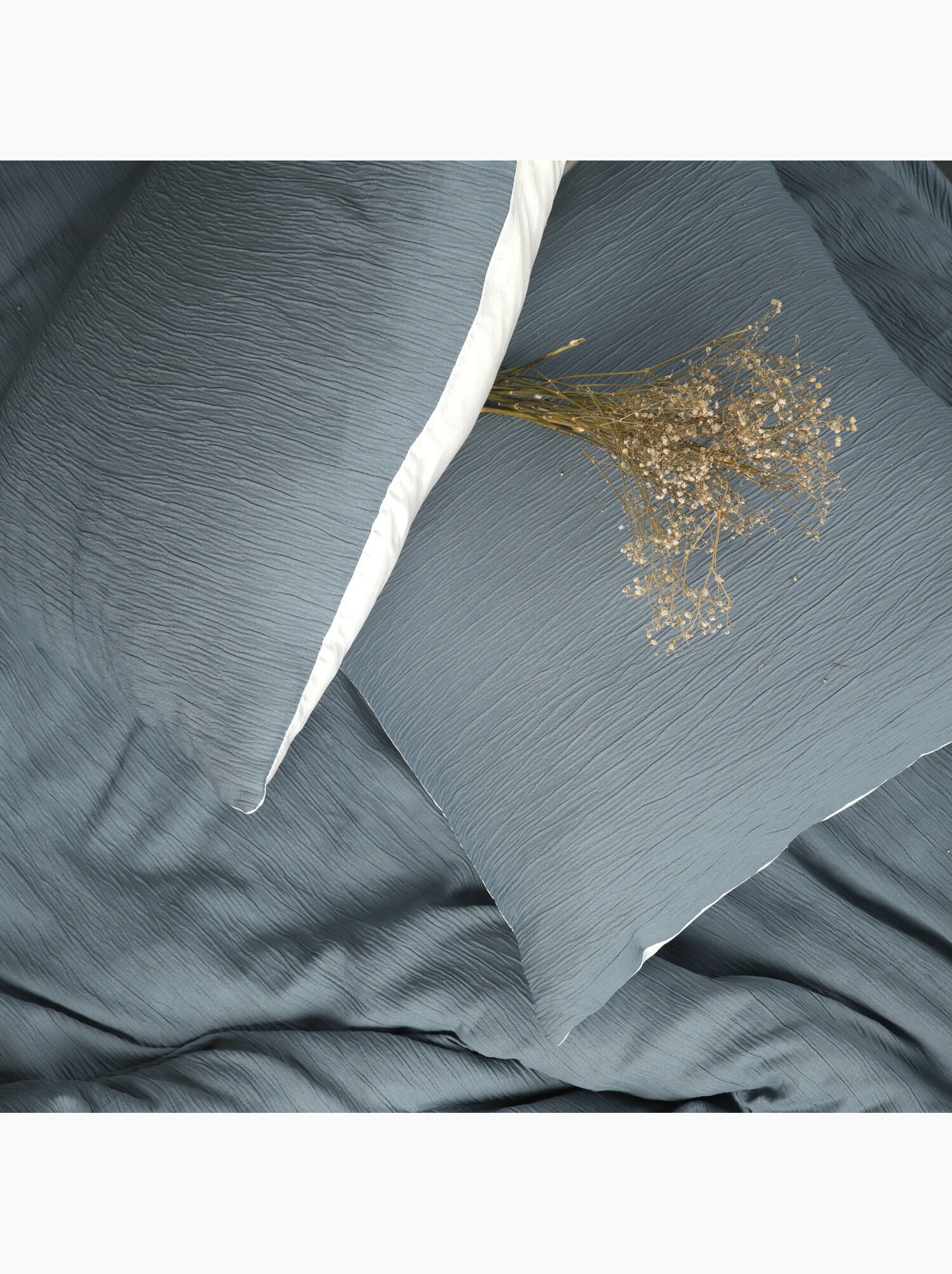 Parure housse de couette 100 % polyester maya - Bleu