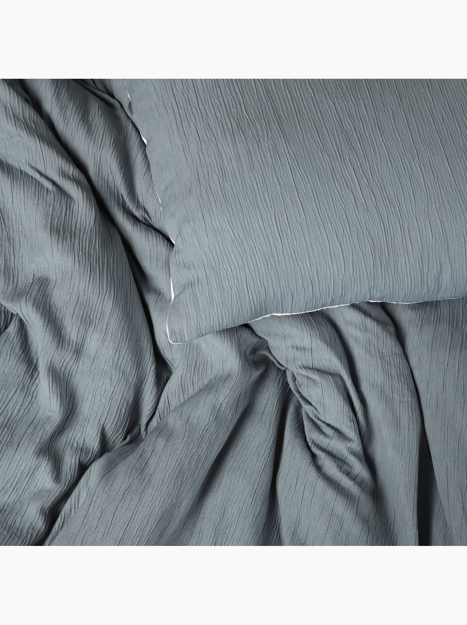 Parure housse de couette 100 % polyester maya - Bleu pétrole