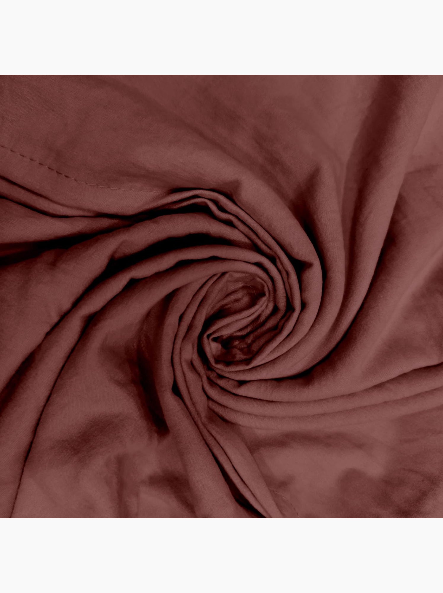 Parure housse de couette en microfibre lavée boheme, par soleil d'ocre avec 1 taie d'oreiller - Brique