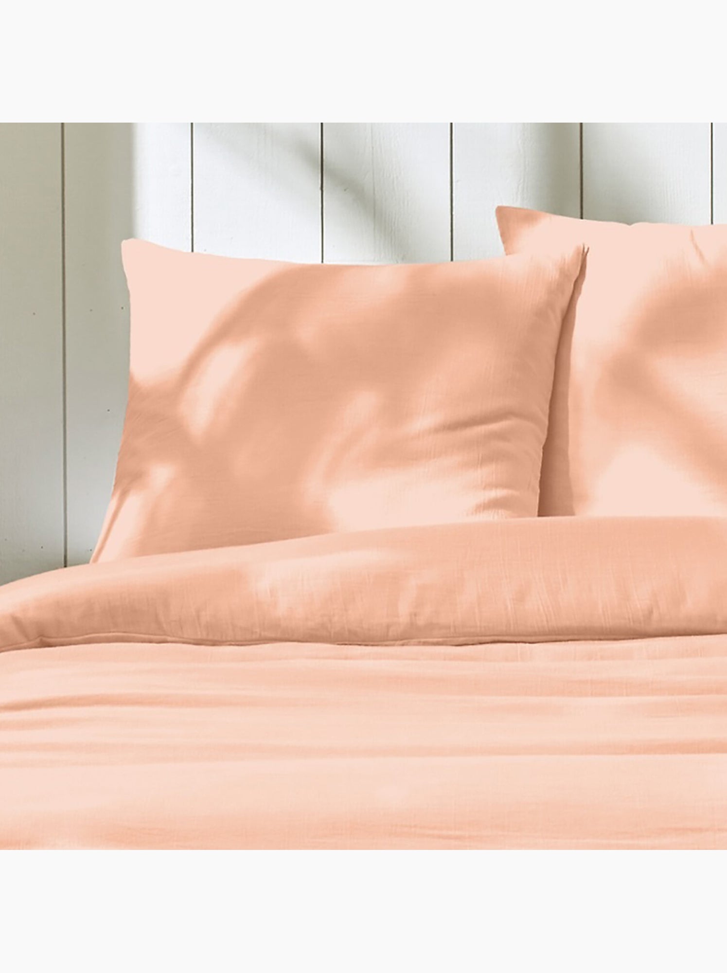 Parure housse de couette + taie(s) gaze coton ozen - Blanc