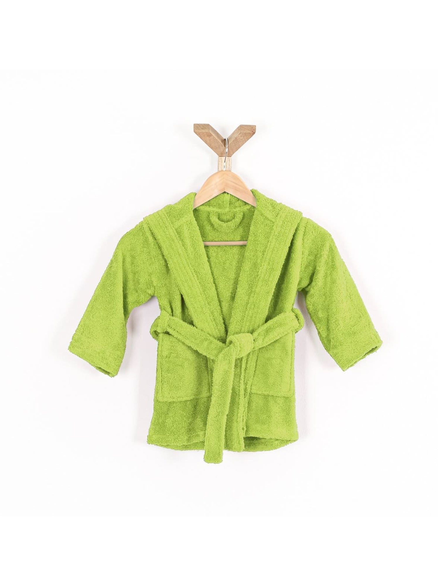 Peignoir enfant capuche en coton bouclette éponge COCOON - Blanc