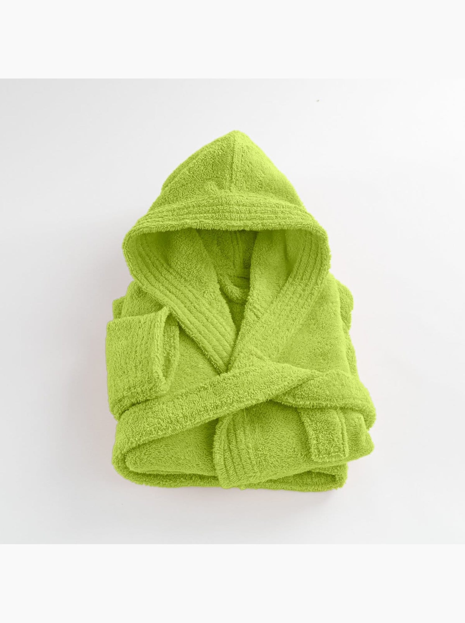 Peignoir enfant capuche en coton bouclette éponge COCOON - Vert
