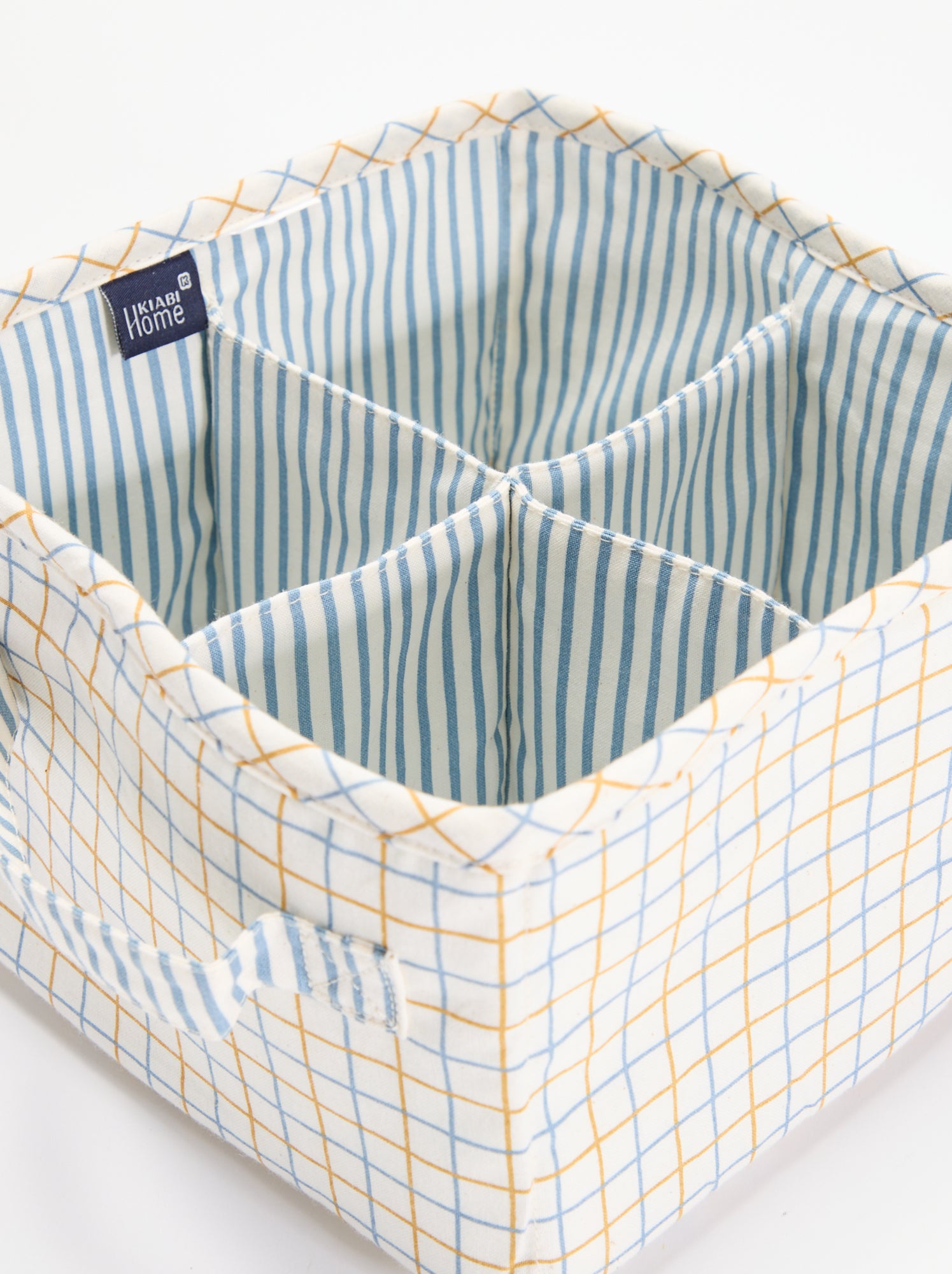 Petit panier de rangement en textile - Blanc